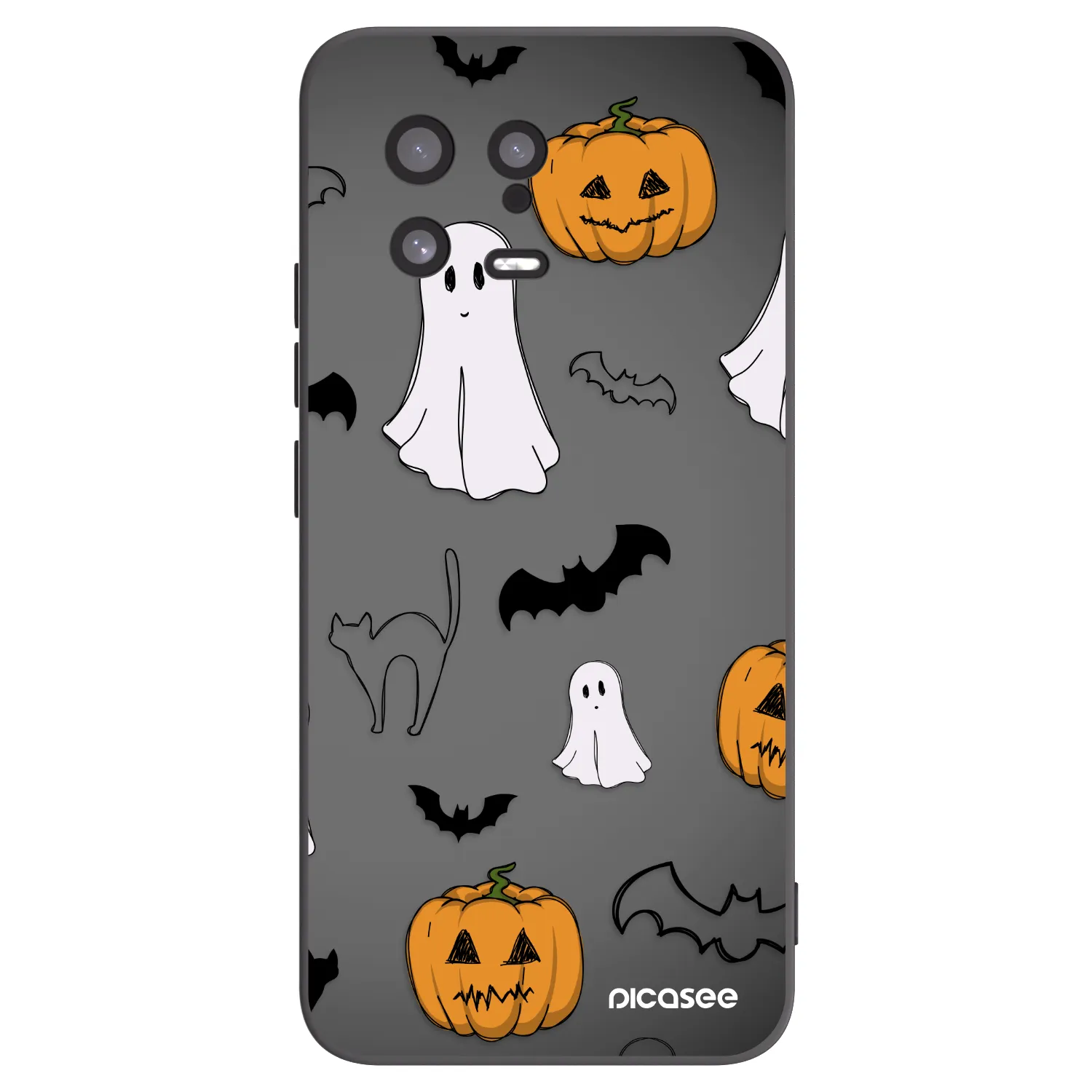 Picasee silikonowe czarne etui na Xiaomi 13 - Spooky crew