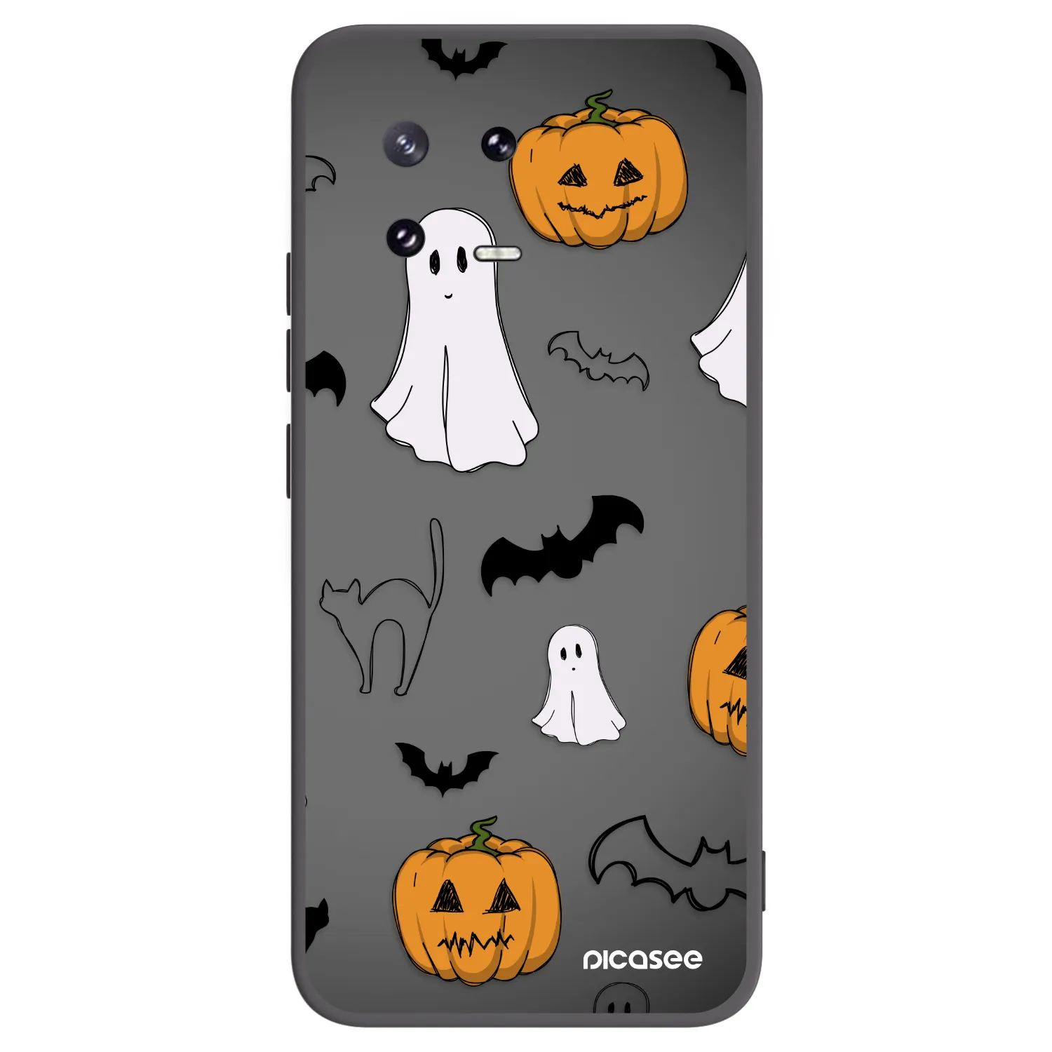 Picasee silikonowe czarne etui na Xiaomi 13 Pro - Spooky crew