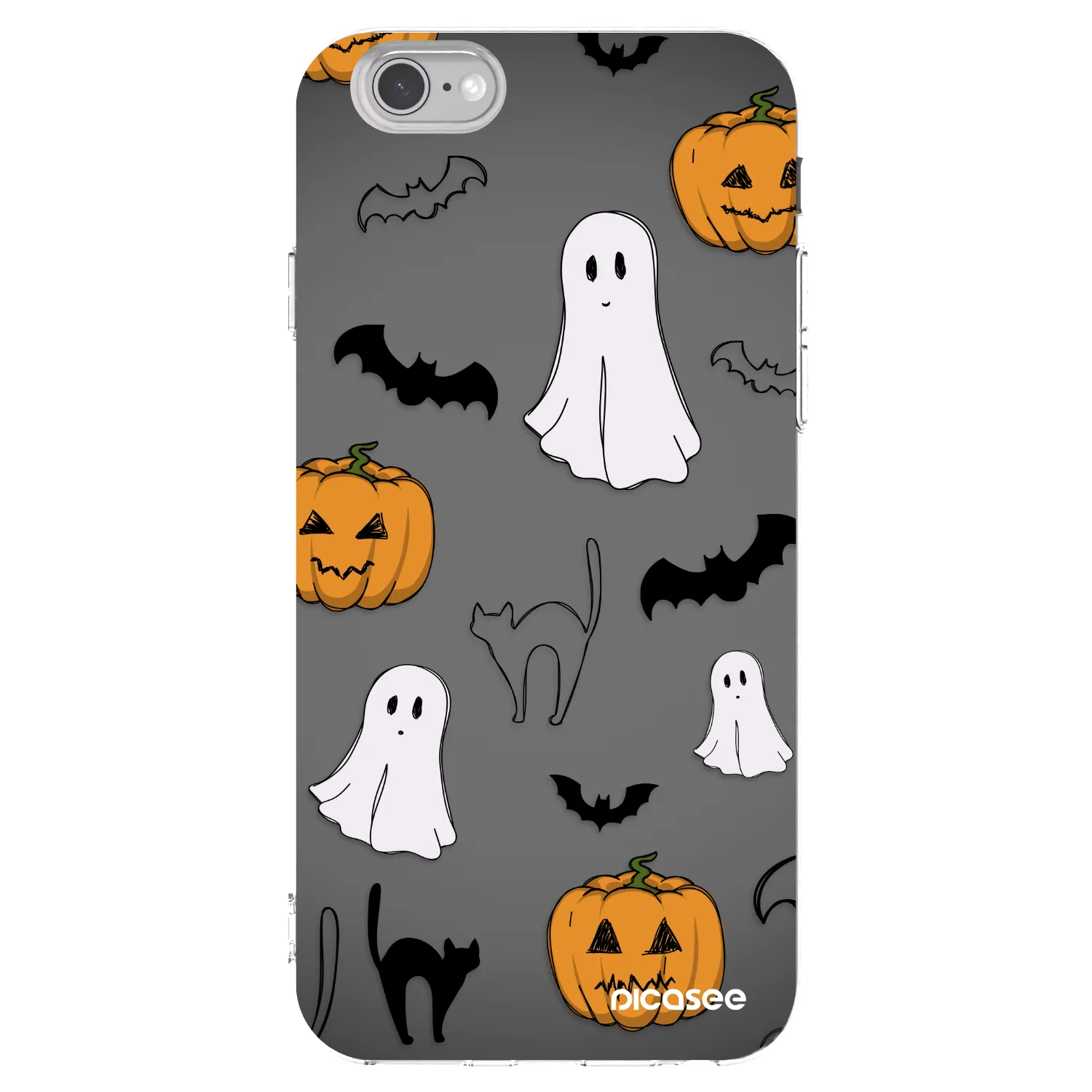 Picasee silikonowe przeźroczyste etui na Apple iPhone 6/6S - Spooky crew