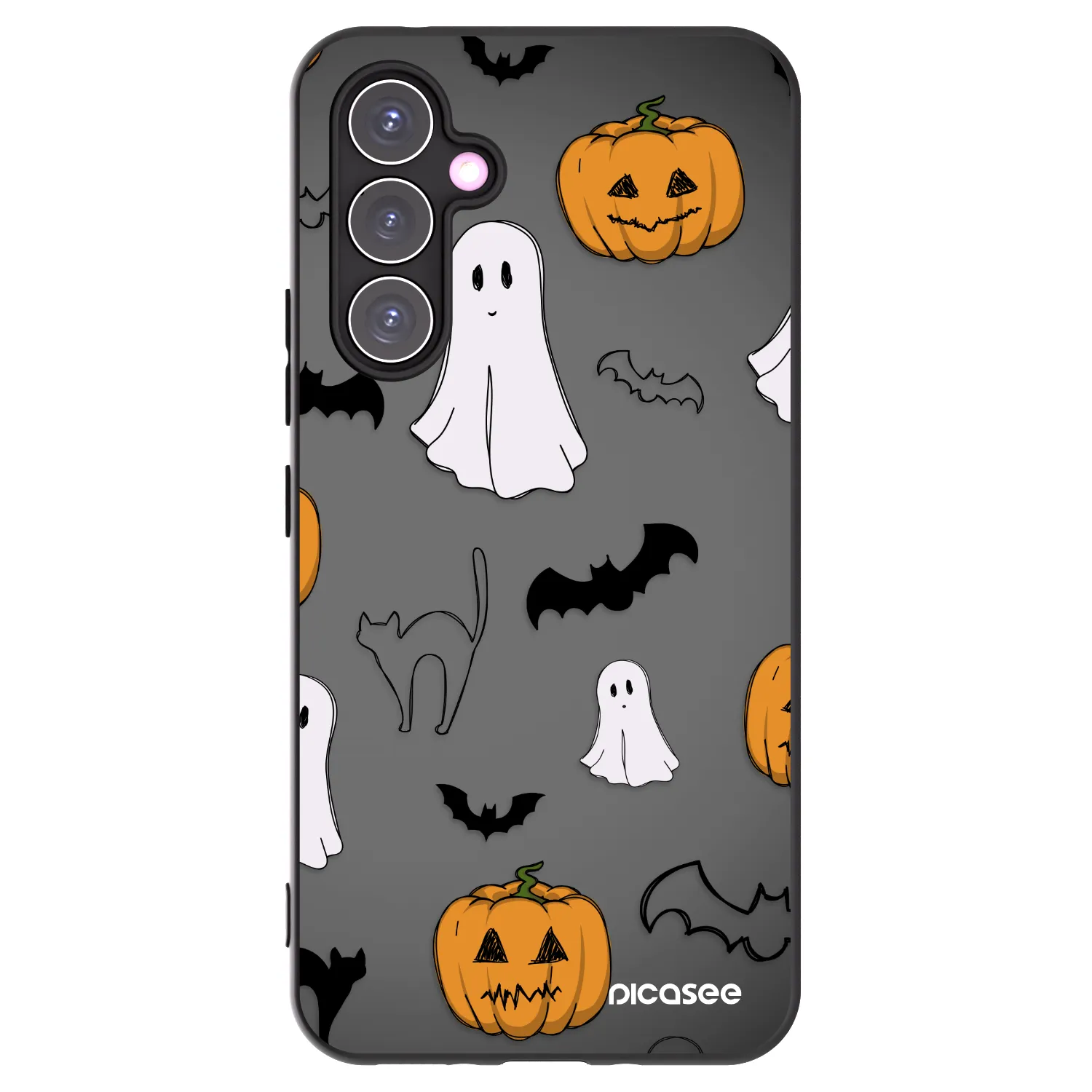 Picasee silikonowe czarne etui na Samsung Galaxy A54 5G A546B - Spooky crew