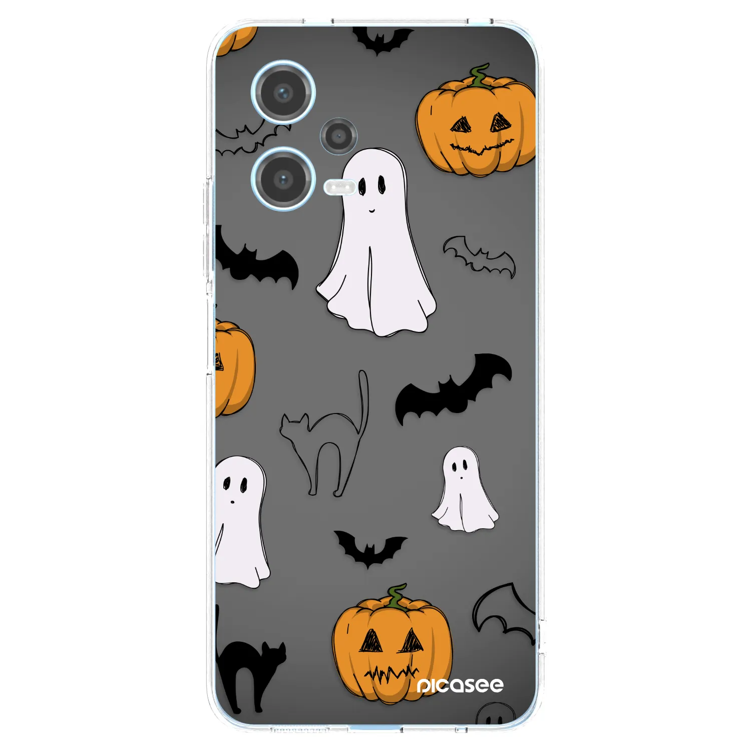 Picasee silikonowe przeźroczyste etui na Xiaomi Redmi Note 12 5G - Spooky crew