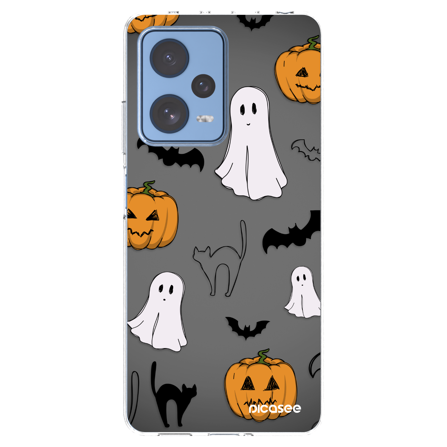 Picasee silikonowe przeźroczyste etui na Xiaomi Redmi Note 12 Pro 5G - Spooky crew