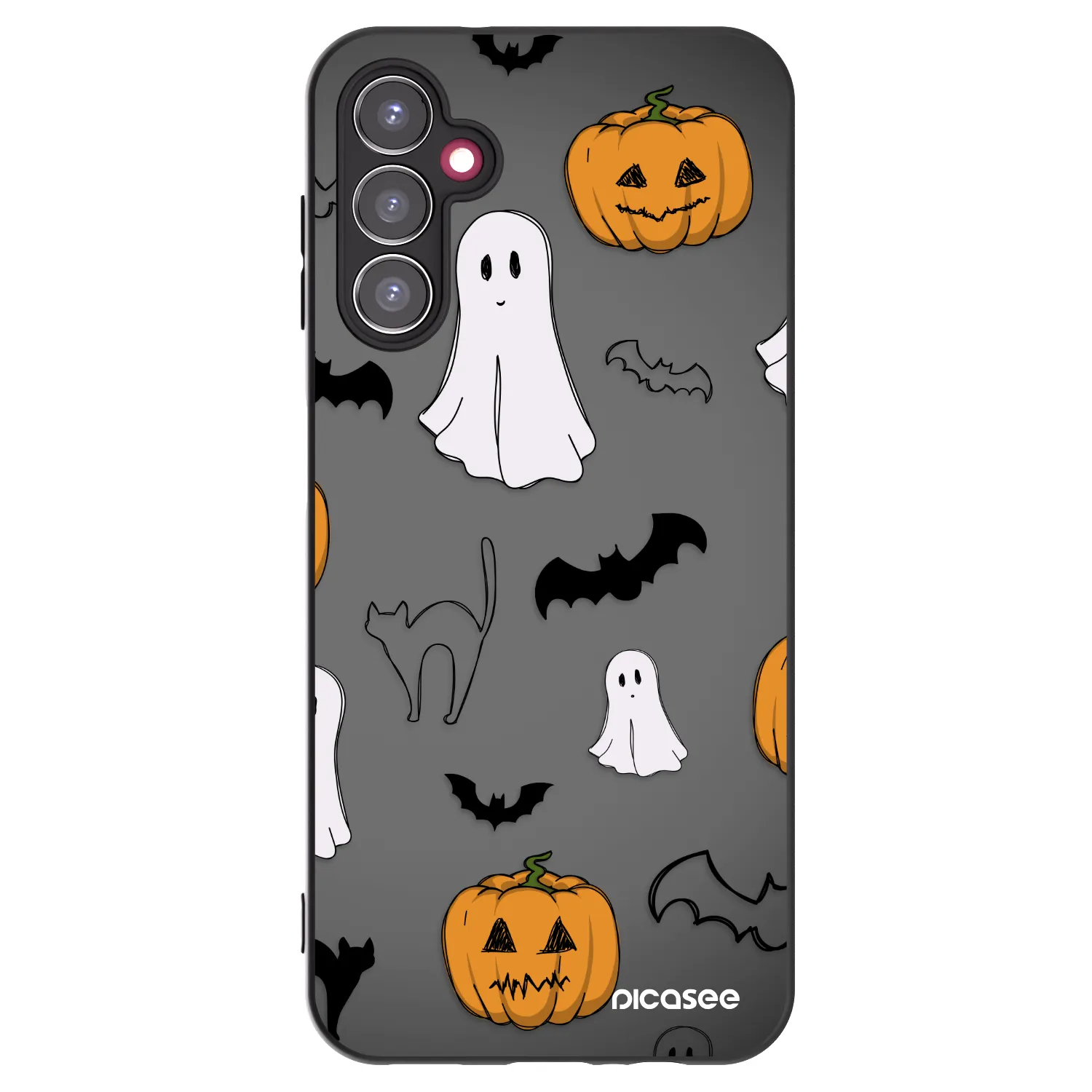 Picasee silikonowe czarne etui na Samsung Galaxy A14 5G A146P - Spooky crew