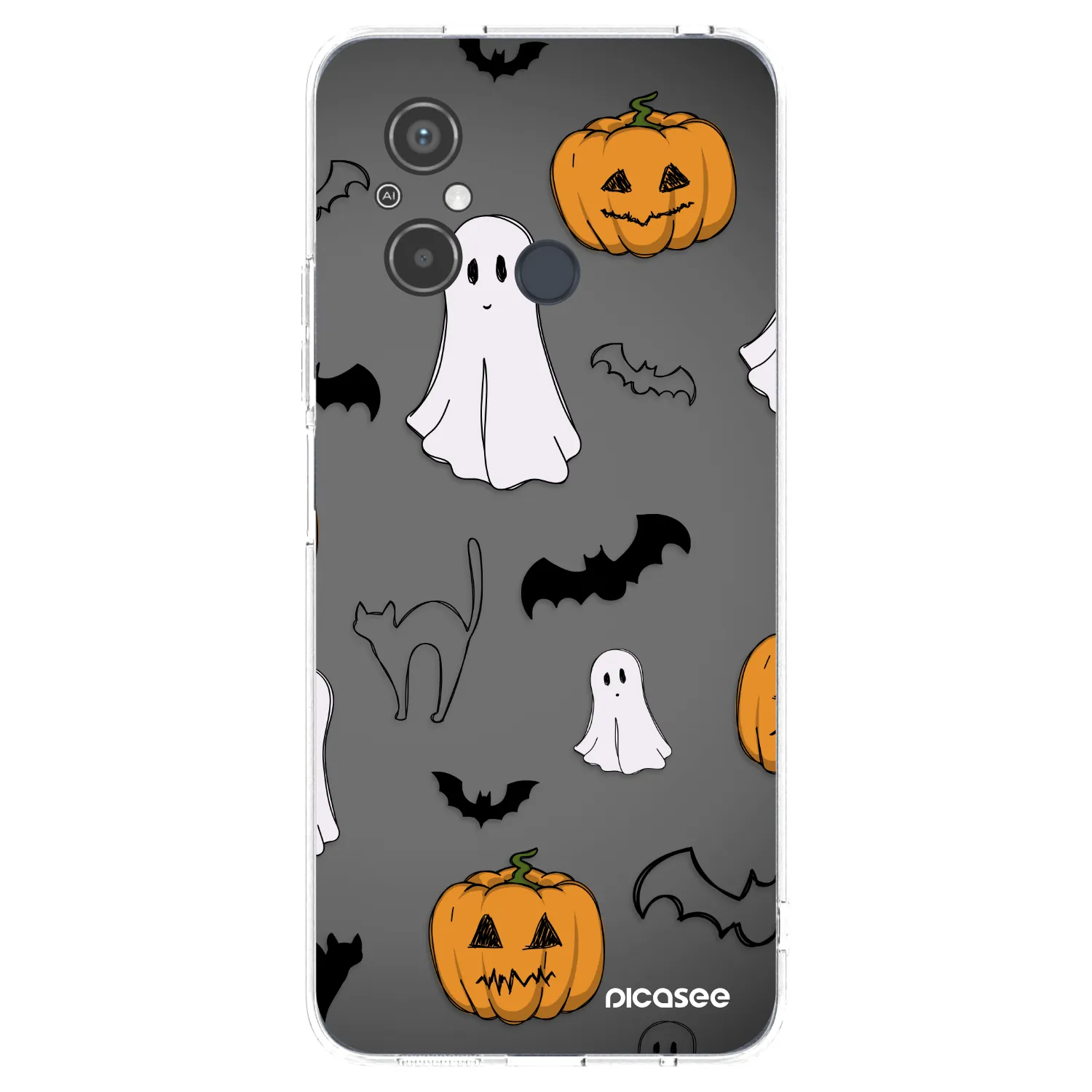 Picasee silikonowe przeźroczyste etui na Xiaomi Redmi 12C - Spooky crew