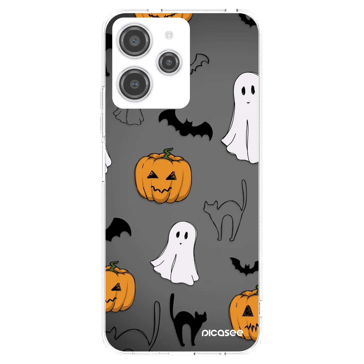 Picasee silikonowe przeźroczyste etui na Xiaomi Redmi 12 4G - Spooky crew