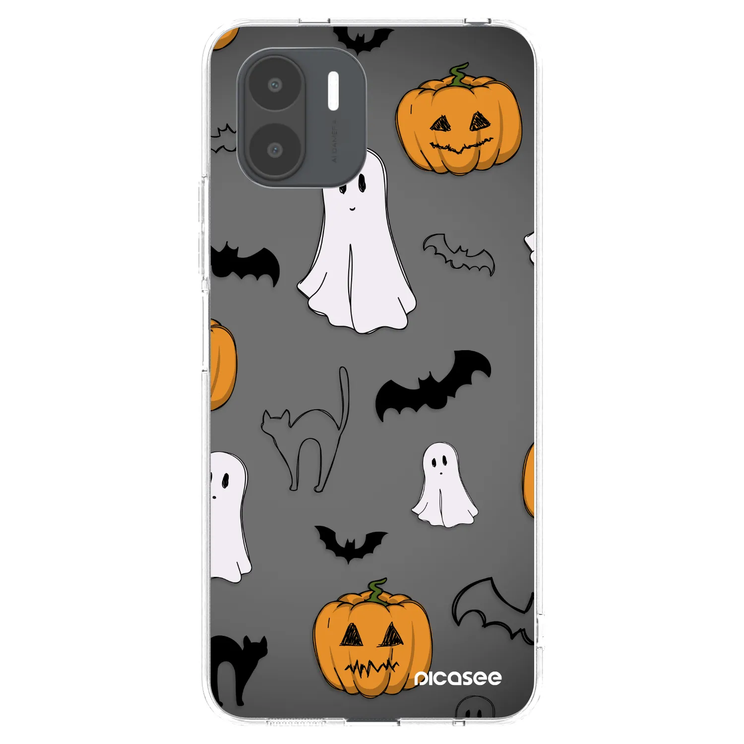 Picasee silikonowe przeźroczyste etui na Xiaomi Redmi A2 - Spooky crew
