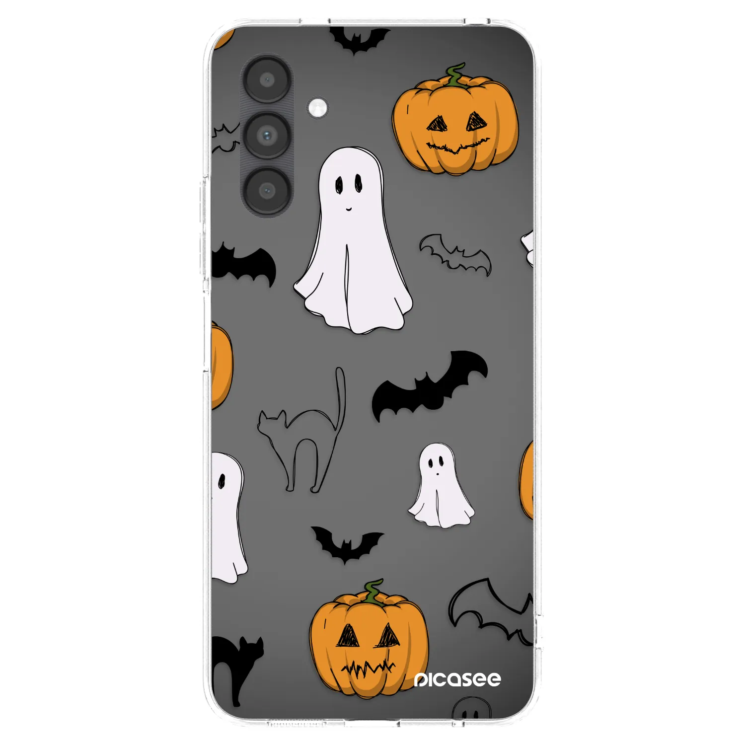 Picasee silikonowe przeźroczyste etui na Samsung Galaxy A04s A047F - Spooky crew