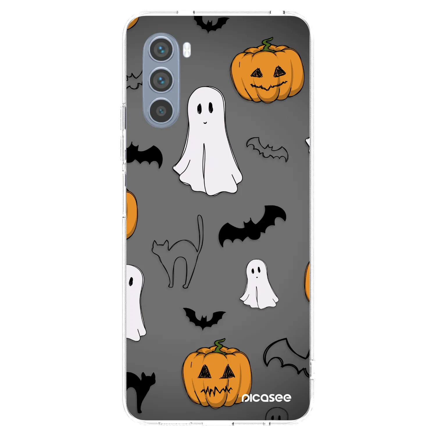 Picasee silikonowe przeźroczyste etui na Motorola Moto G62 - Spooky crew