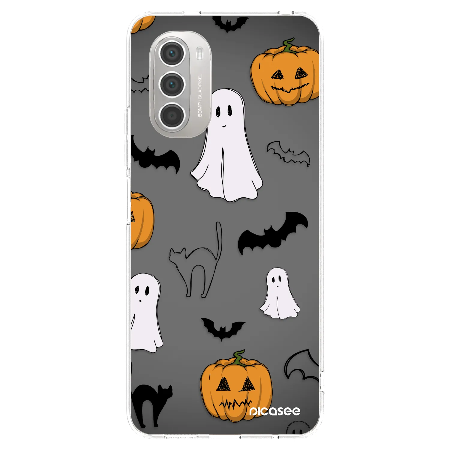 Picasee silikonowe przeźroczyste etui na Motorola Moto G51 - Spooky crew