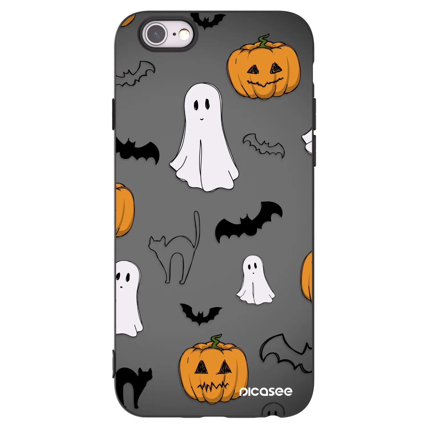 Picasee silikonowe czarne etui na Apple iPhone 6/6S - Spooky crew