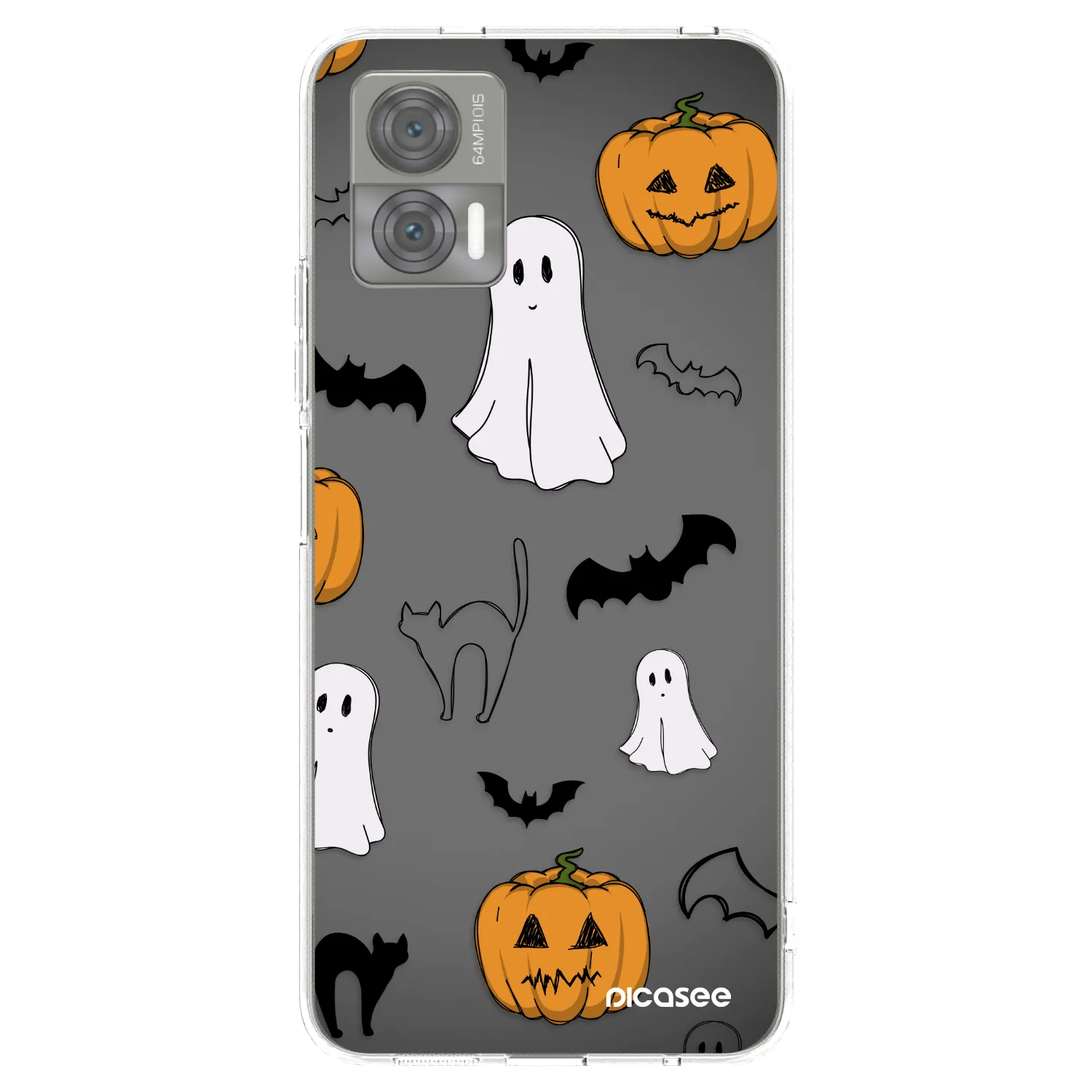 Picasee silikonowe przeźroczyste etui na Motorola Edge 30 Neo - Spooky crew