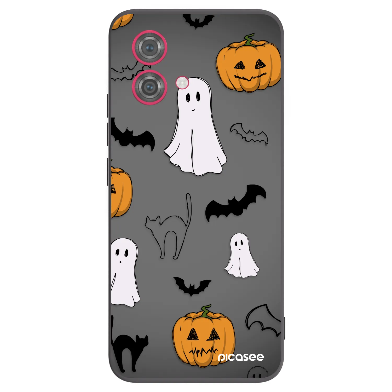 Picasee silikonowe czarne etui na Motorola Moto G84 5G - Spooky crew