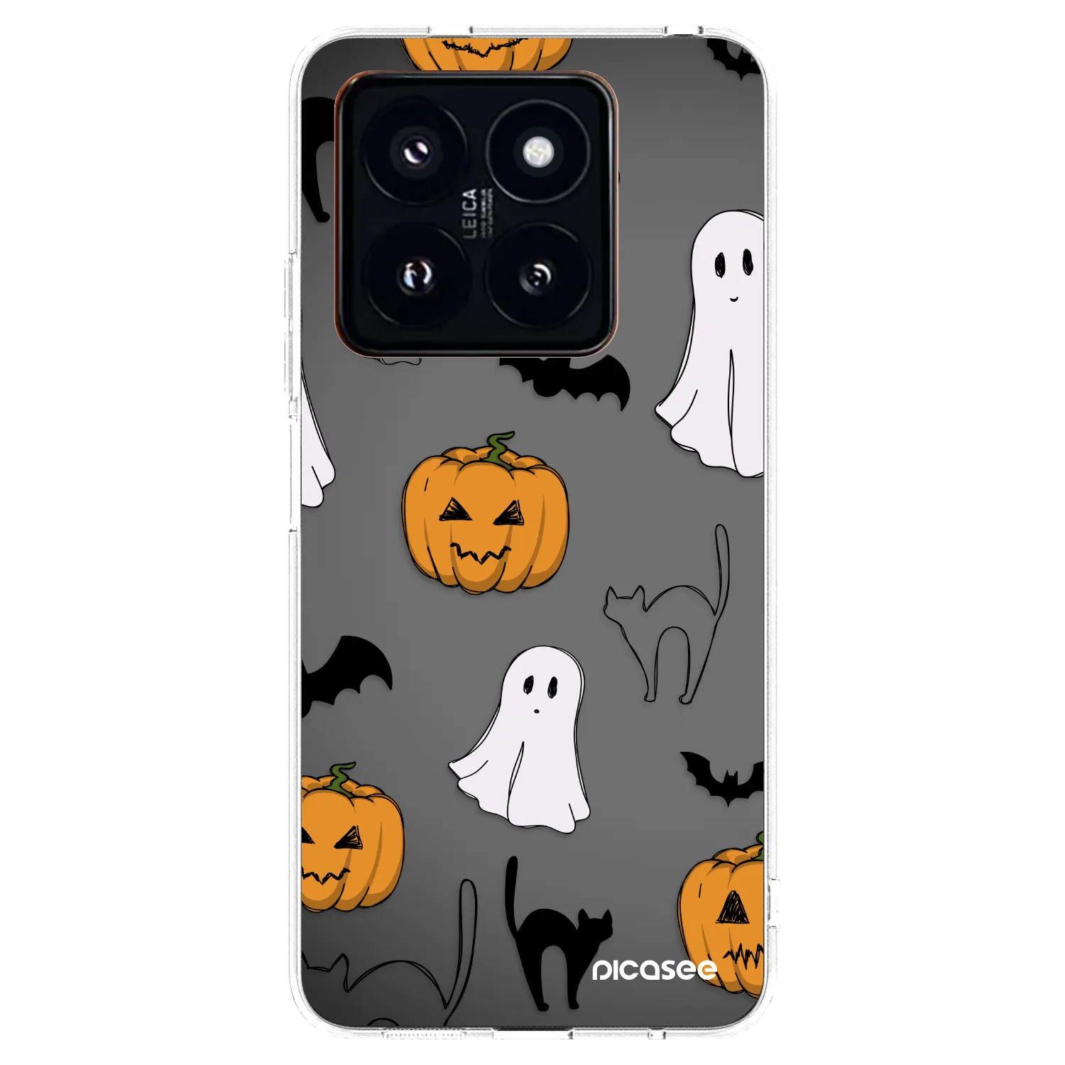 Picasee silikonowe przeźroczyste etui na Xiaomi 14 Pro - Spooky crew