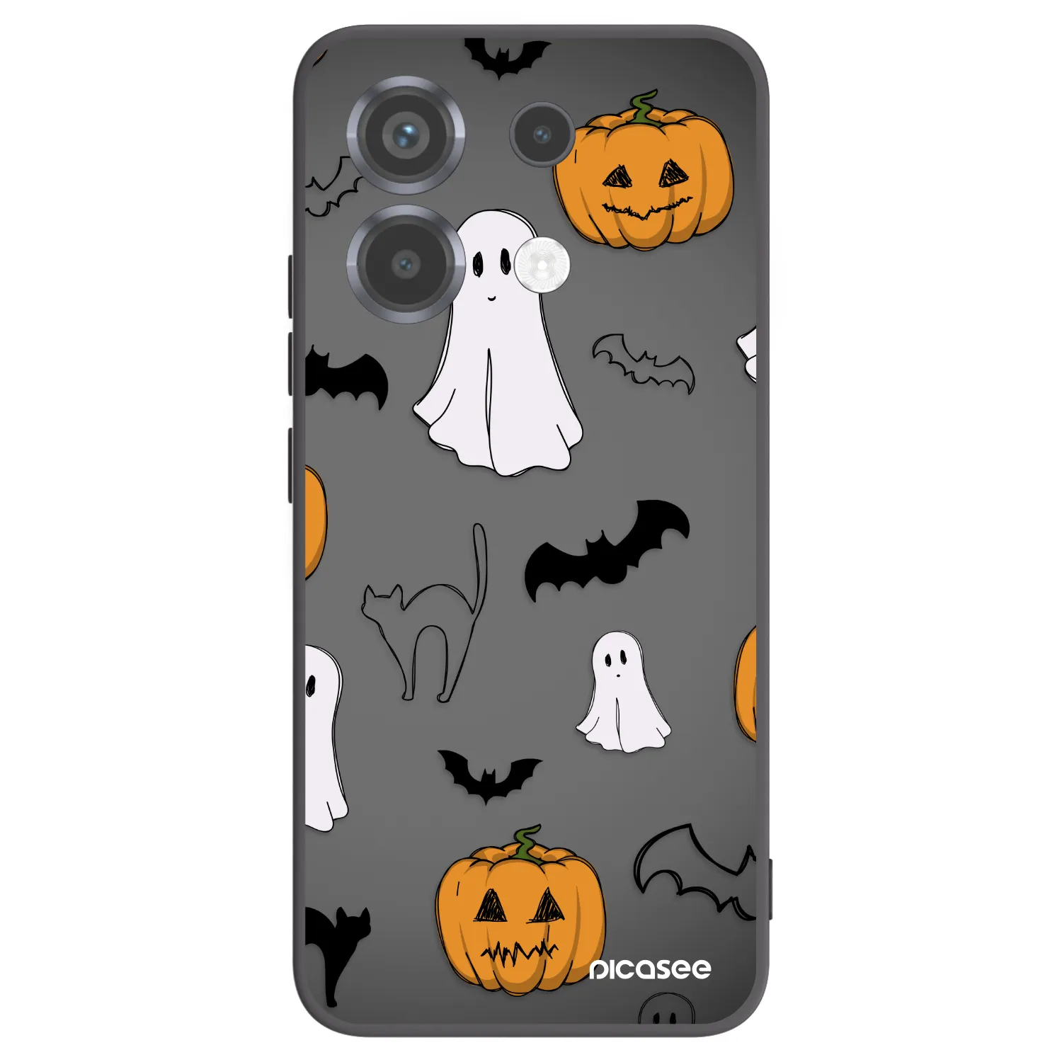 Picasee silikonowe czarne etui na Xiaomi Poco X6 - Spooky crew