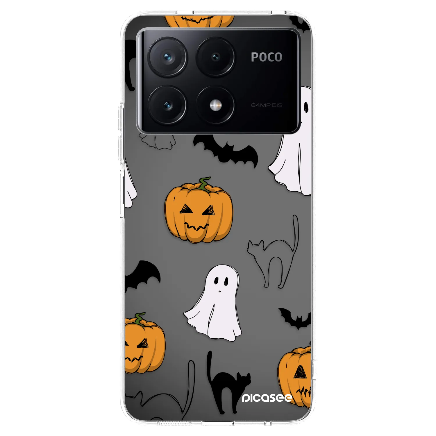 Picasee silikonowe przeźroczyste etui na Xiaomi Poco X6 Pro - Spooky crew