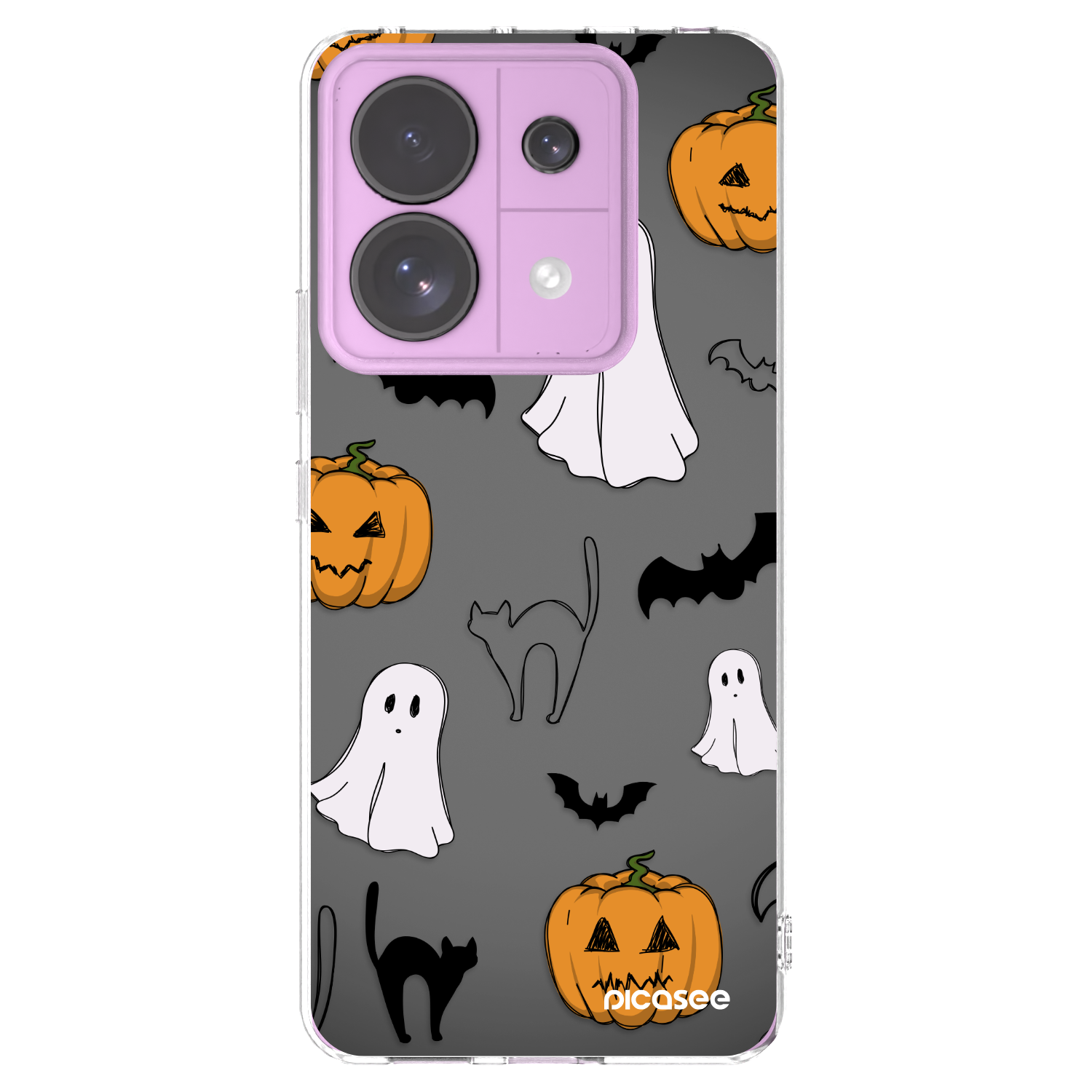 Picasee silikonowe przeźroczyste etui na Xiaomi Redmi Note 13 Pro 5G - Spooky crew