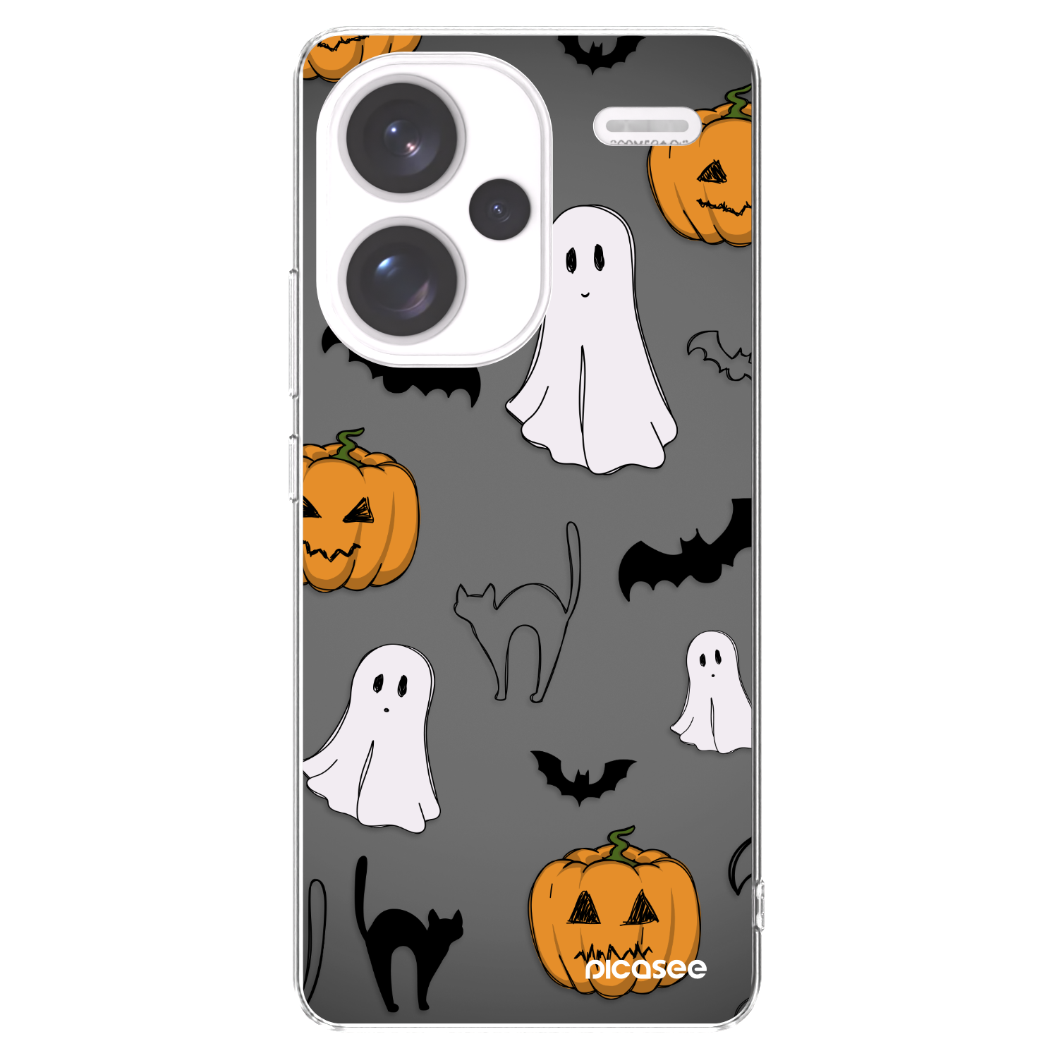 Picasee silikonowe przeźroczyste etui na Xiaomi Redmi Note 13 Pro+ 5G - Spooky crew