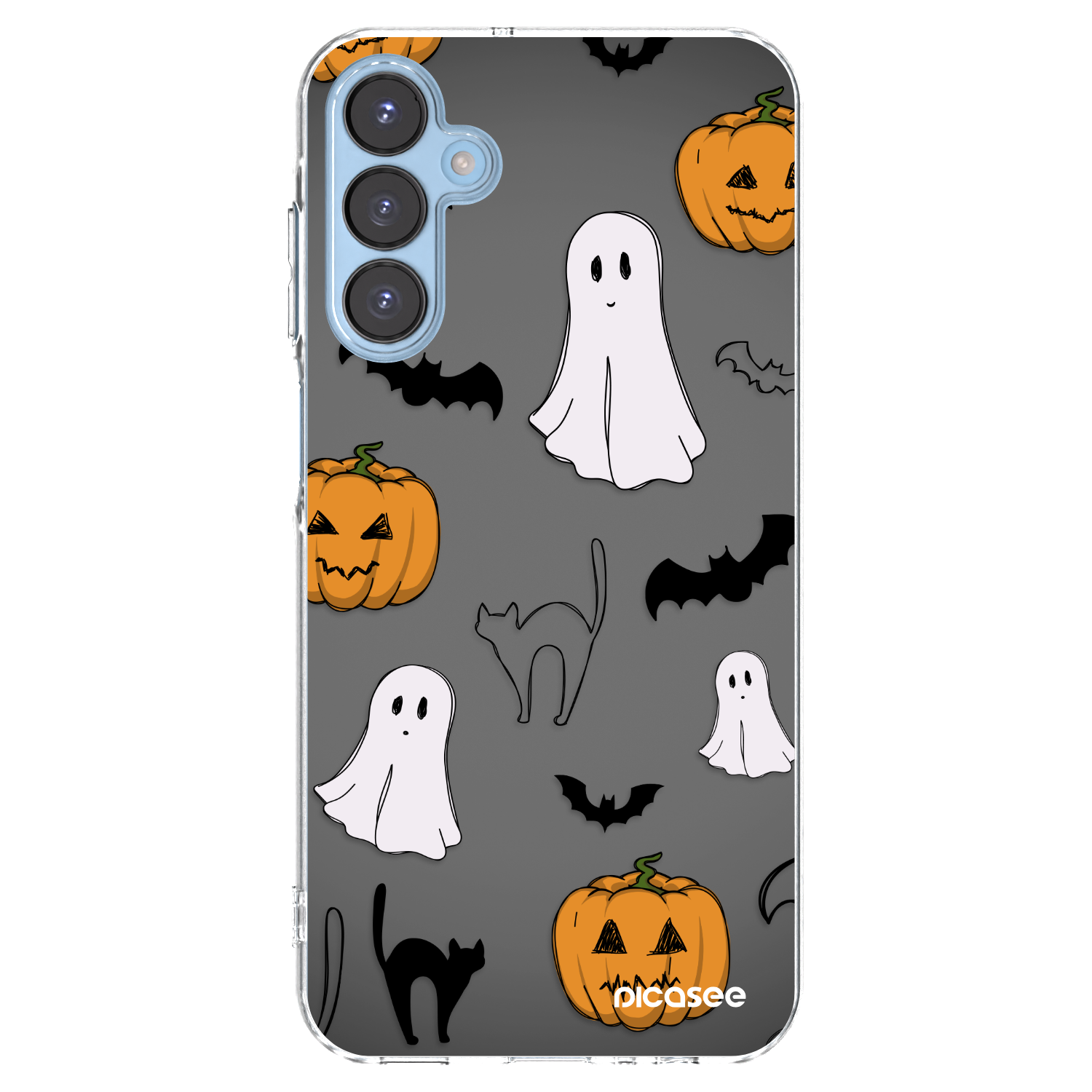 Picasee silikonowe przeźroczyste etui na Samsung Galaxy A15 A156B 5G - Spooky crew