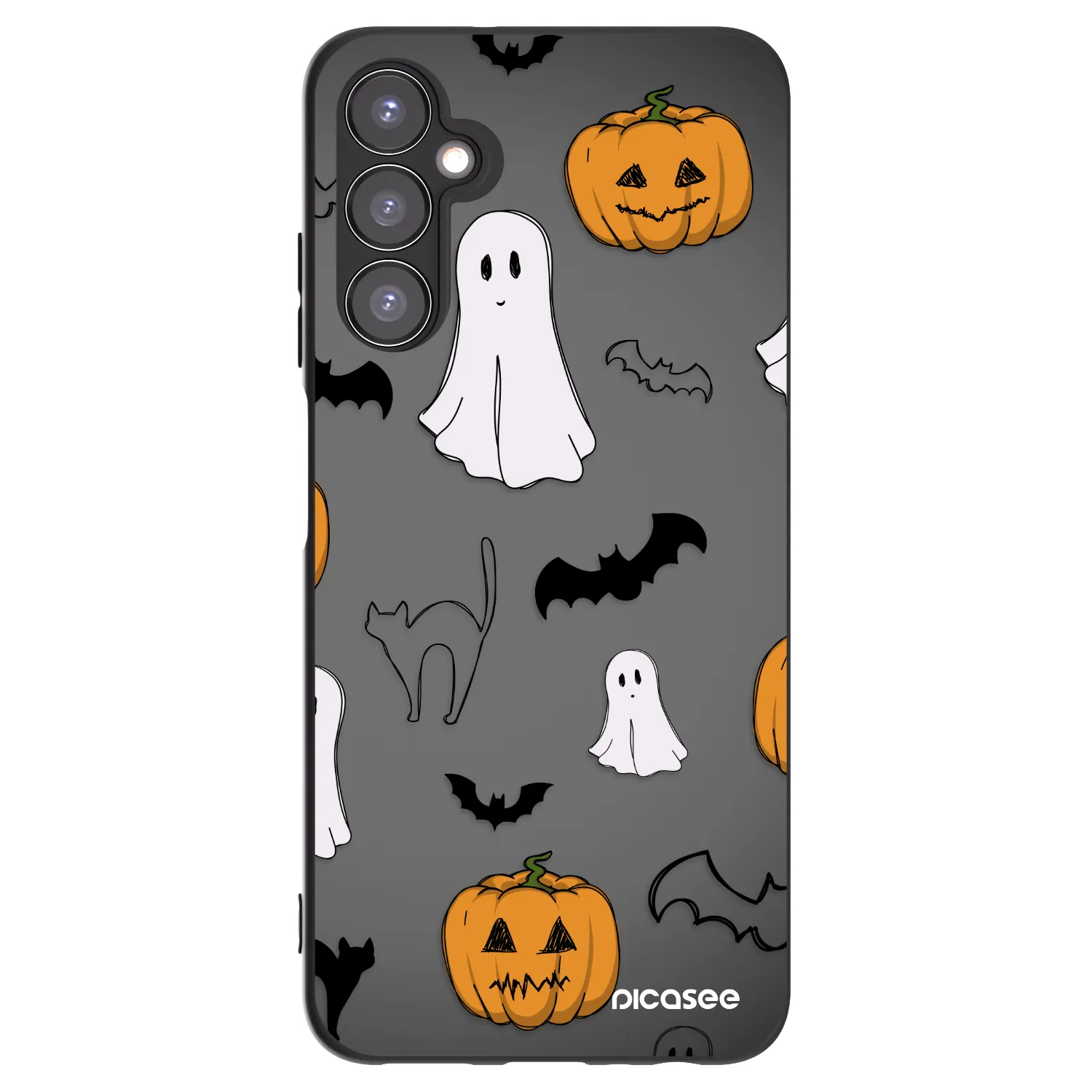 Picasee silikonowe czarne etui na Samsung Galaxy A05s A057G - Spooky crew