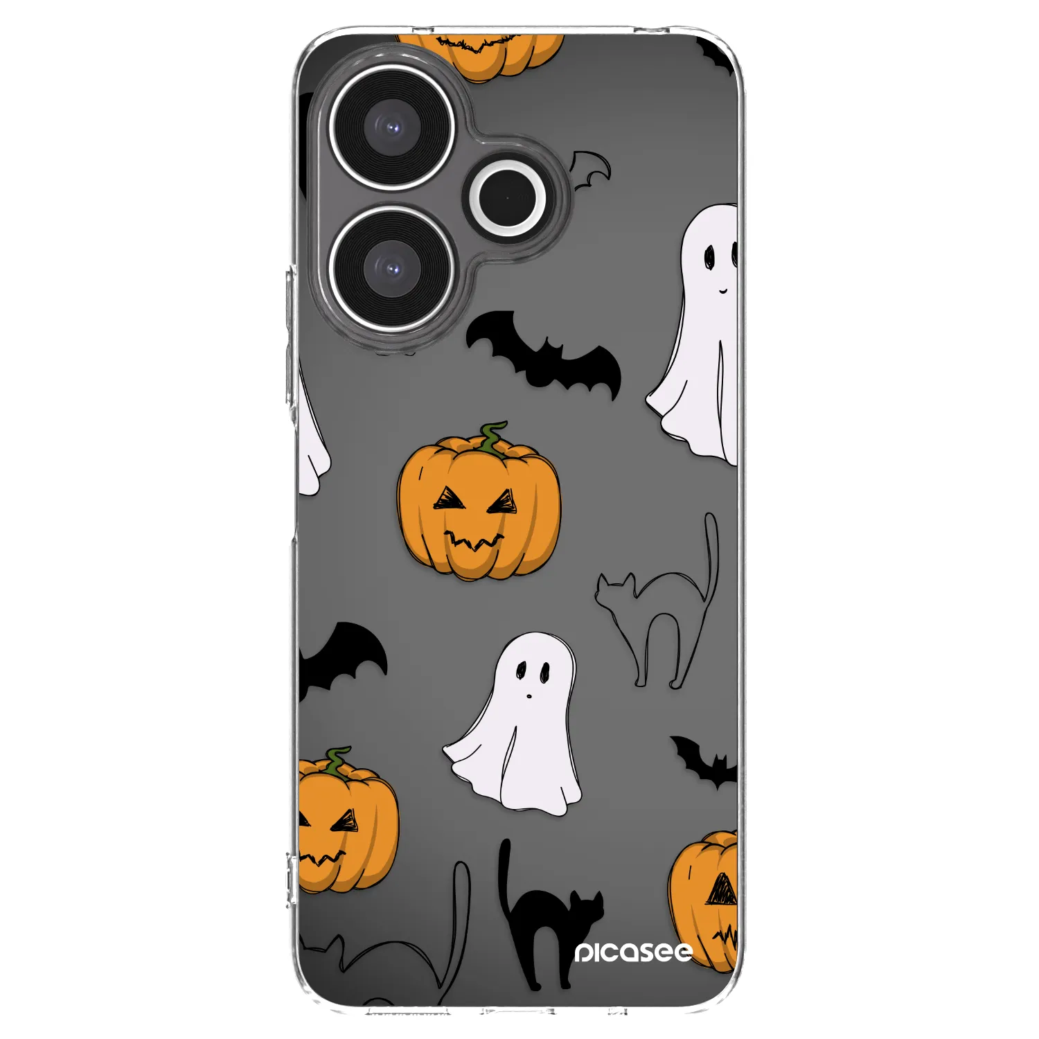 Picasee silikonowe przeźroczyste etui na Xiaomi Redmi 13 4G - Spooky crew