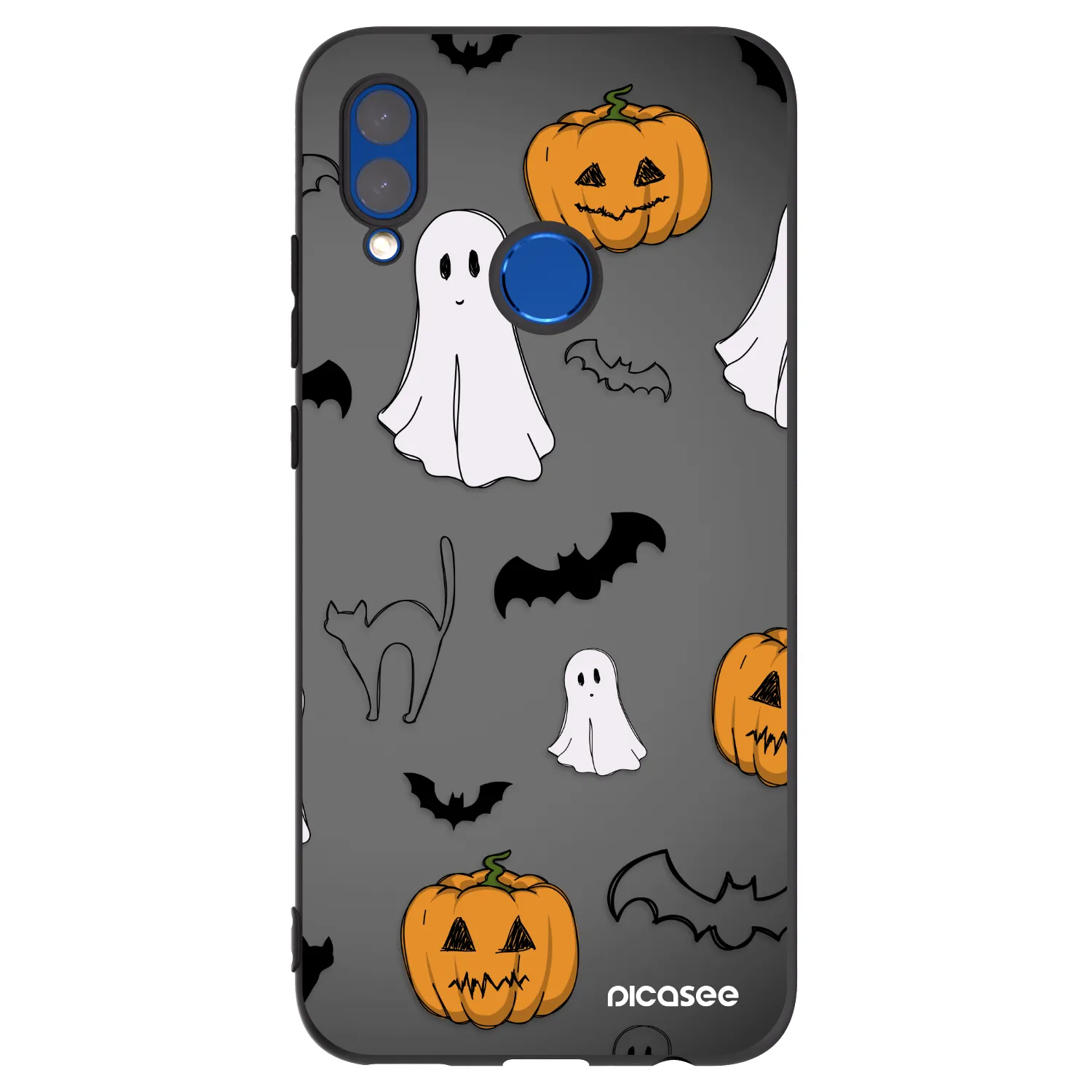 Picasee silikonowe czarne etui na Huawei P Smart 2019 - Spooky crew