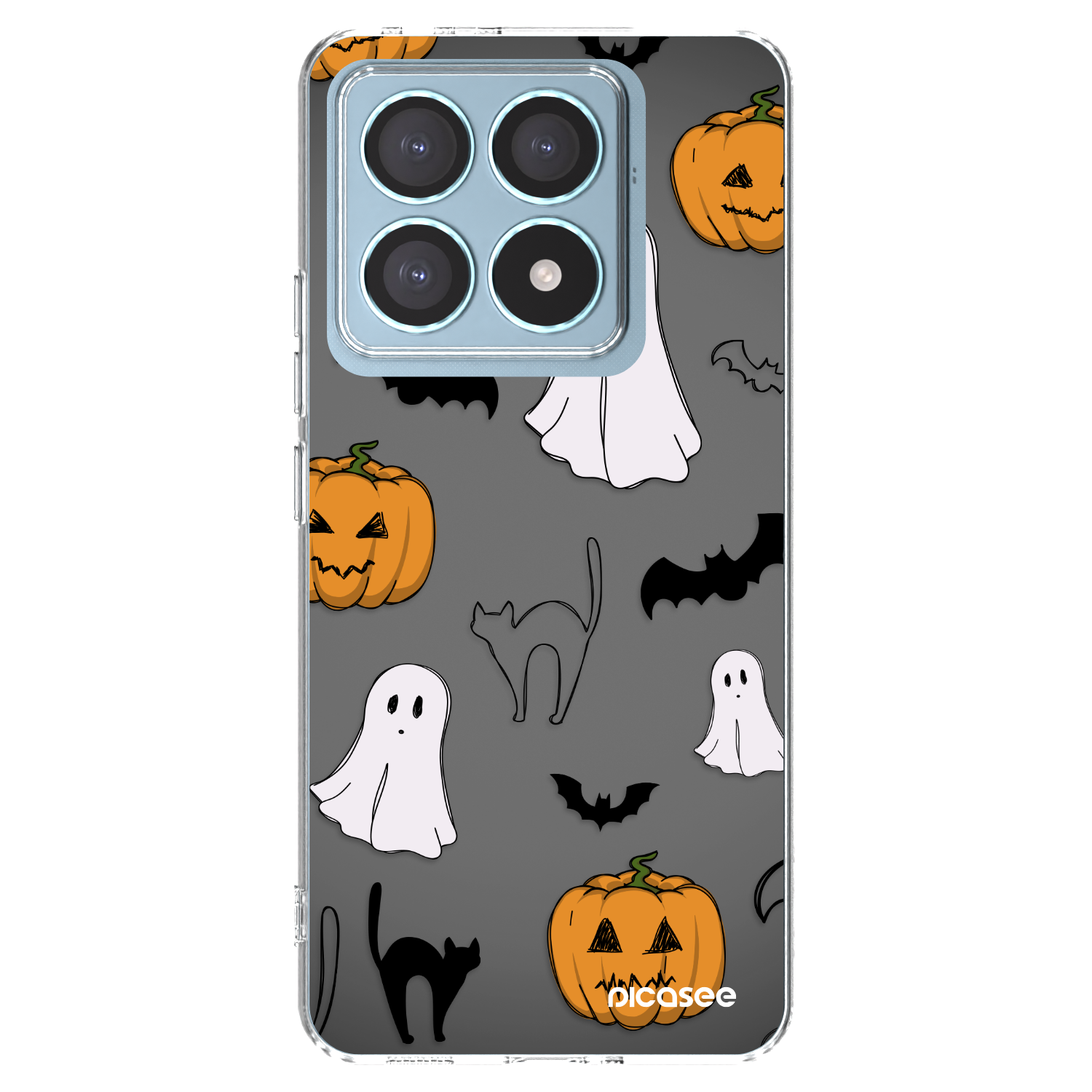 Picasee silikonowe przeźroczyste etui na Xiaomi 14T Pro - Spooky crew