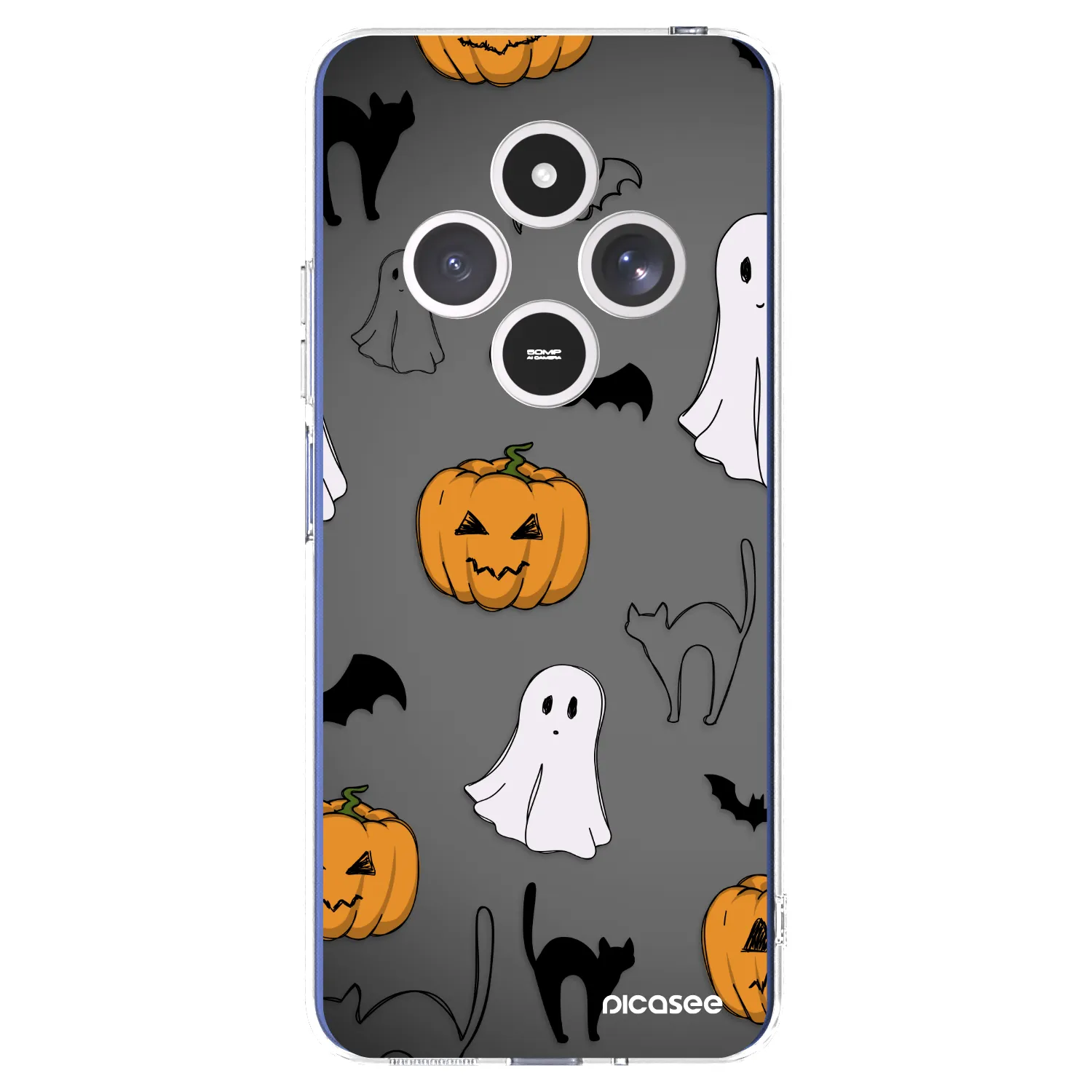 Picasee silikonowe przeźroczyste etui na Xiaomi Redmi 14C - Spooky crew