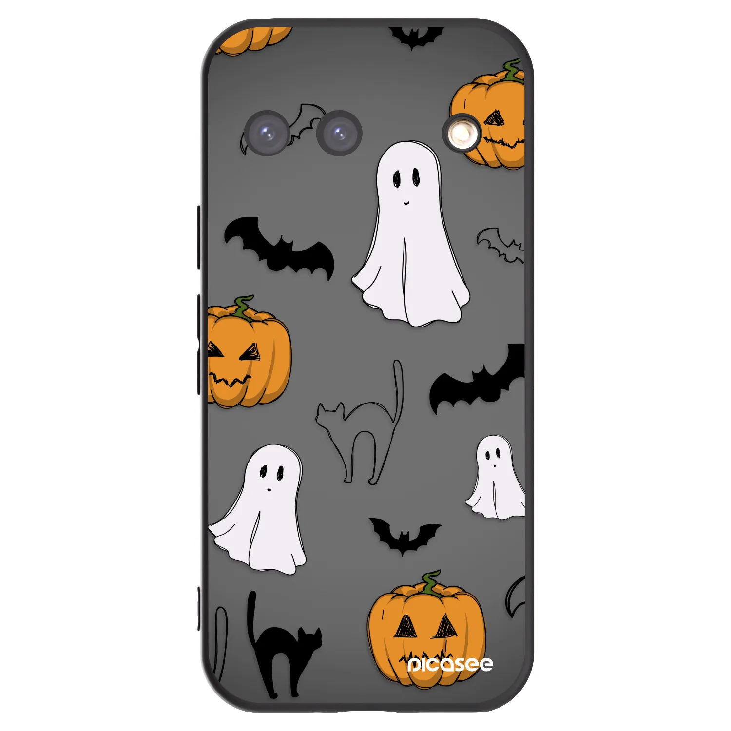 Picasee silikonowe czarne etui na Google Pixel 9 - Spooky crew