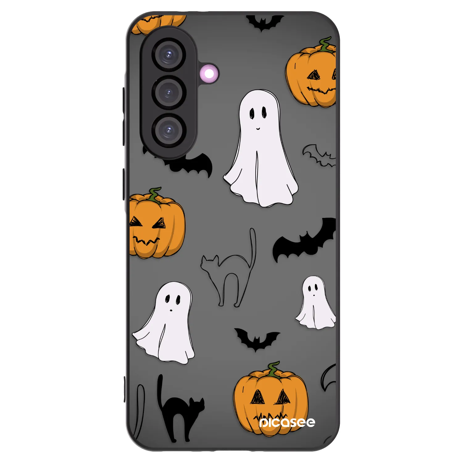 Picasee silikonowe czarne etui na Samsung Galaxy A56 5G A566B - Spooky crew