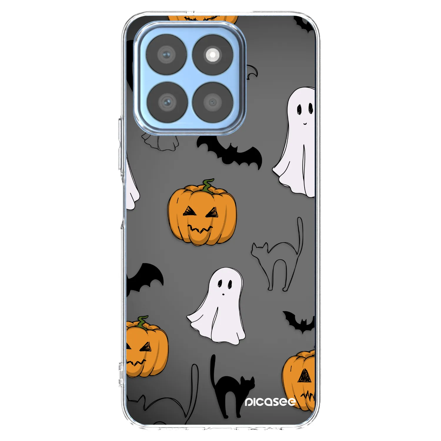 Picasee silikonowe przeźroczyste etui na Honor X8c - Spooky crew