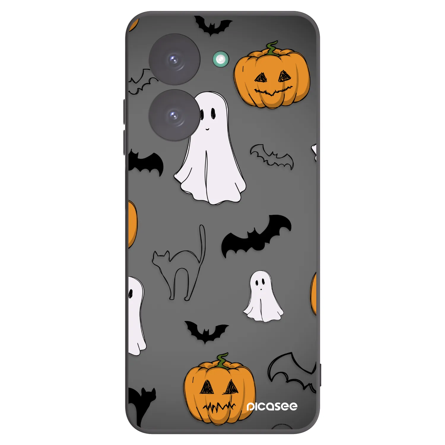Picasee silikonowe czarne etui na Xiaomi Redmi A5 - Spooky crew