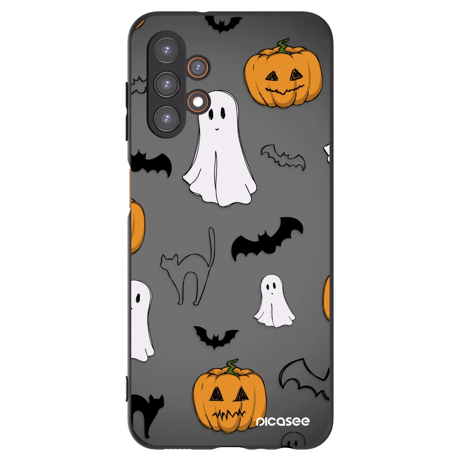 Picasee silikonowe czarne etui na Samsung Galaxy A13 5G - Spooky crew