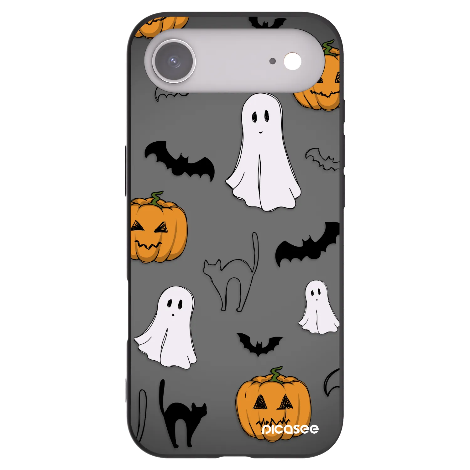 Picasee silikonowe czarne etui na Apple iPhone Air - Spooky crew