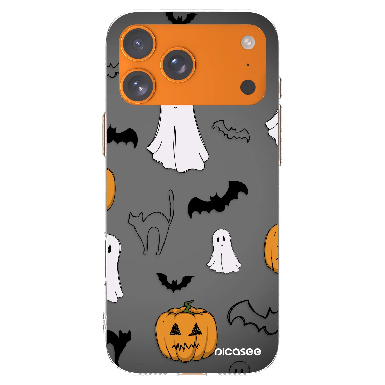 Picasee silikonowe przeźroczyste etui na Apple iPhone 17 Pro Max - Spooky crew