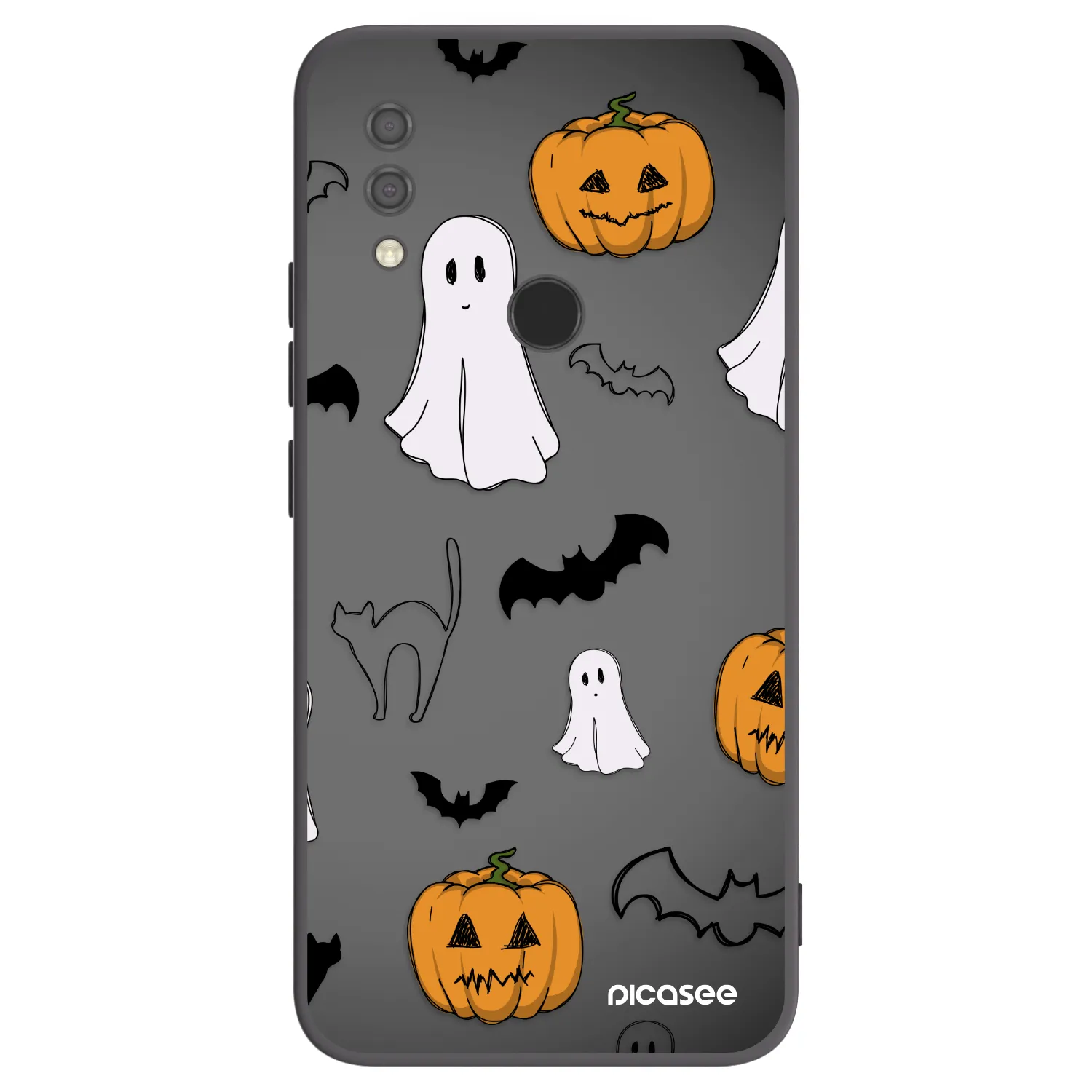 Picasee silikonowe czarne etui na Xiaomi Redmi 7 - Spooky crew