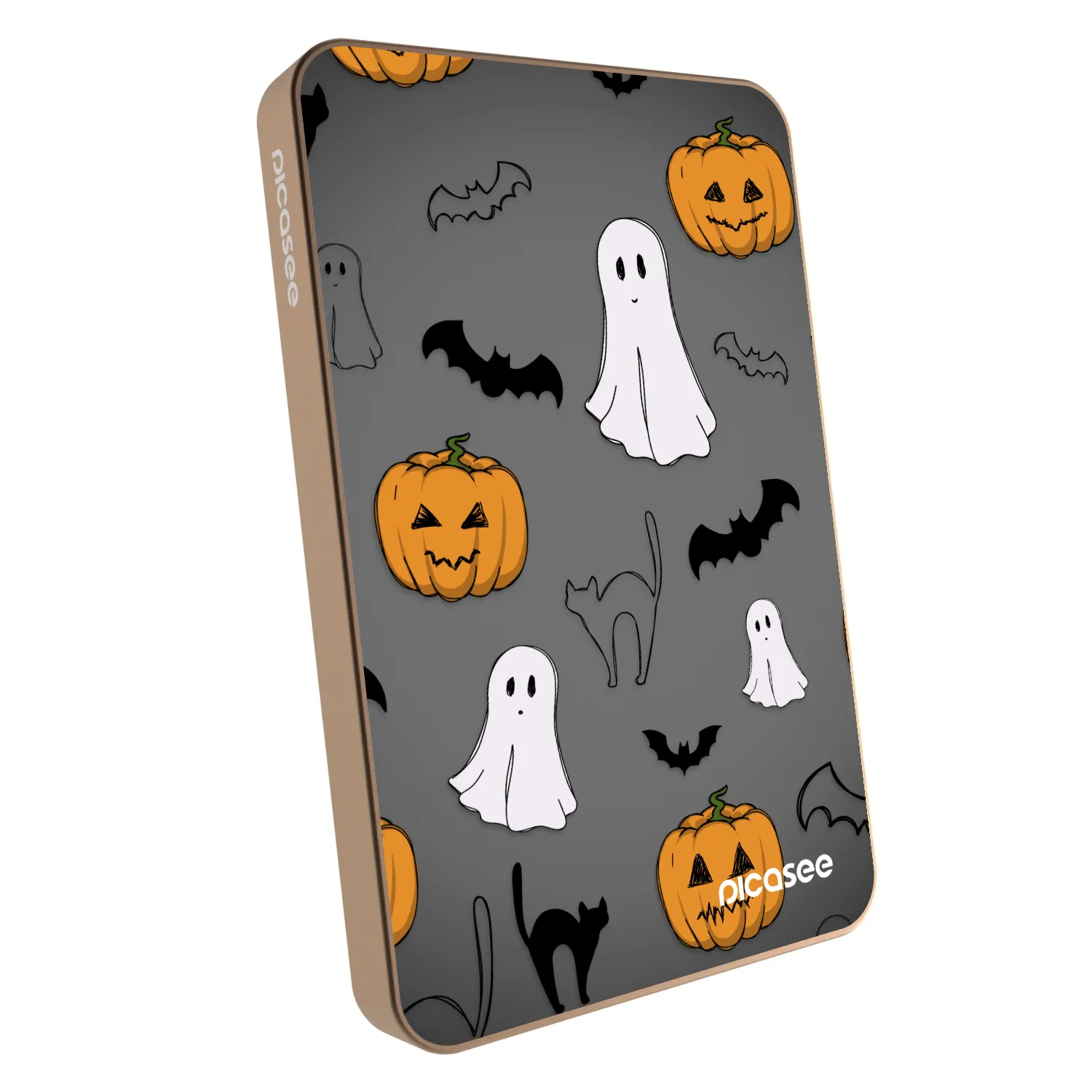 Picasee Powerbank z MagSafe 5 000 mAh Złoty - Spooky crew