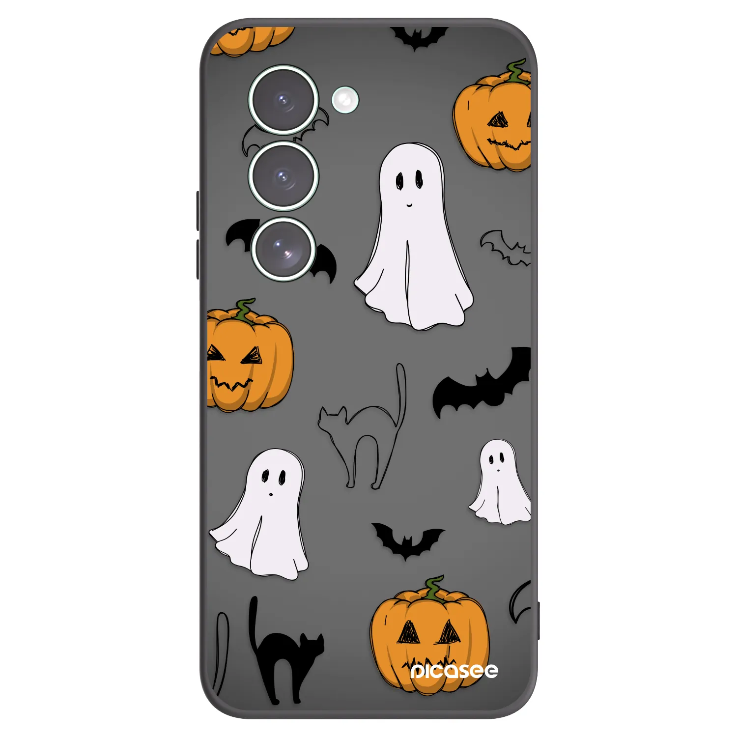 Picasee silikonowe czarne etui na Xiaomi Redmi 15 5G - Spooky crew