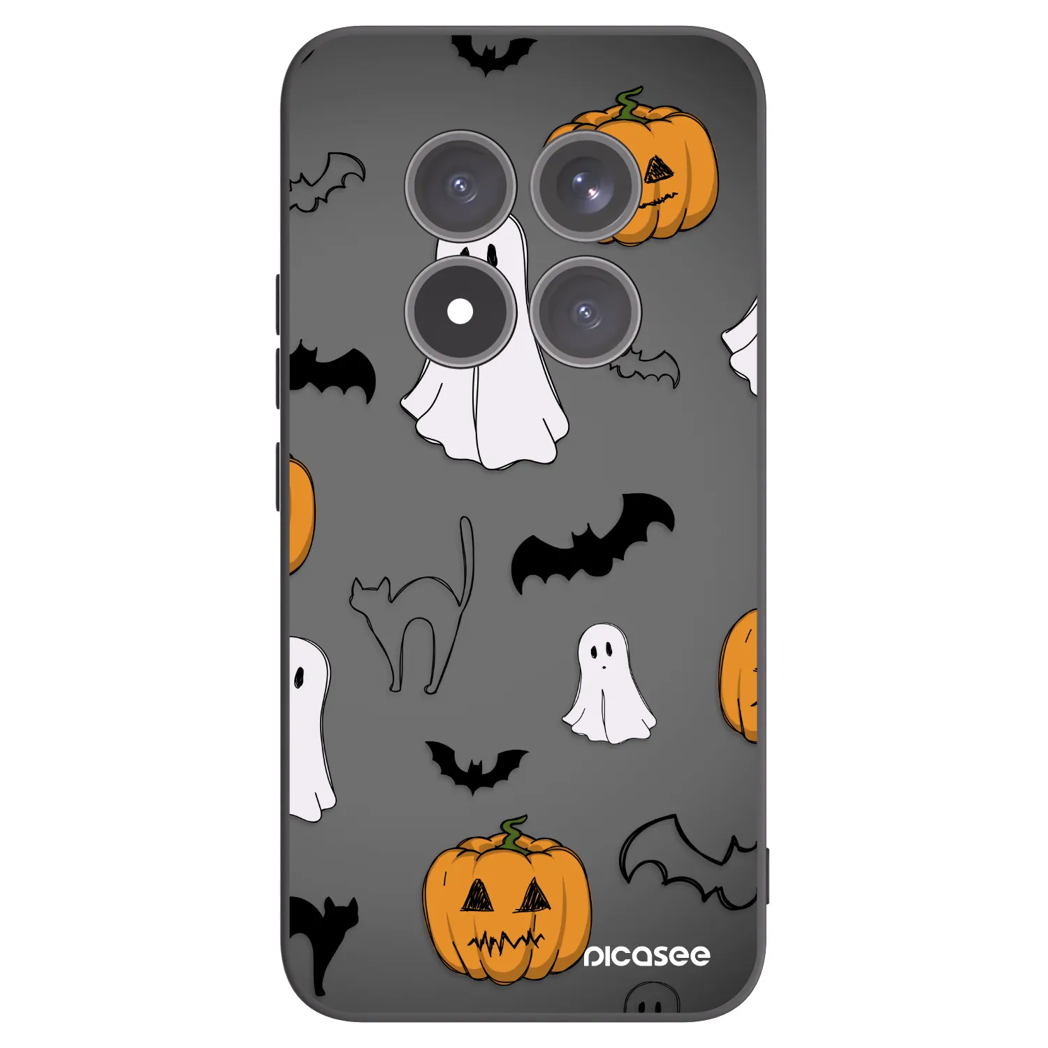 Picasee silikonowe czarne etui na Xiaomi Redmi Note 15 Pro+ - Spooky crew