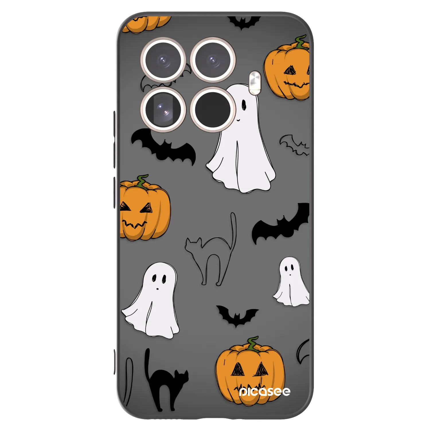 Picasee silikonowe czarne etui na Xiaomi 15T Pro - Spooky crew