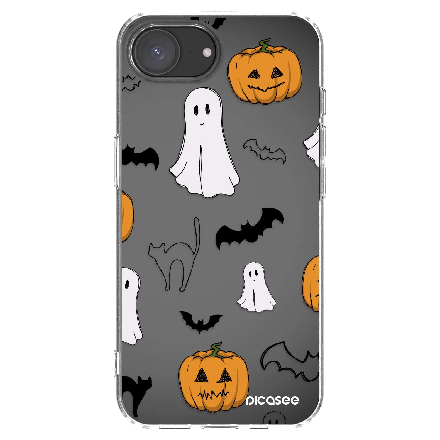 Picasee silikonowe przeźroczyste etui na Apple iPhone 17e - Spooky crew