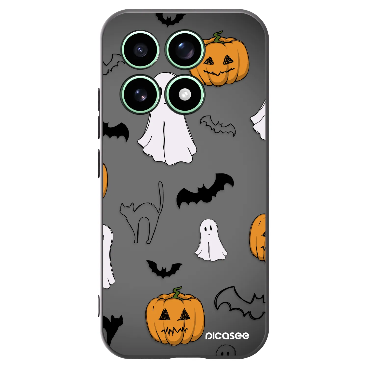 Picasee silikonowe czarne etui na Xiaomi 17 - Spooky crew