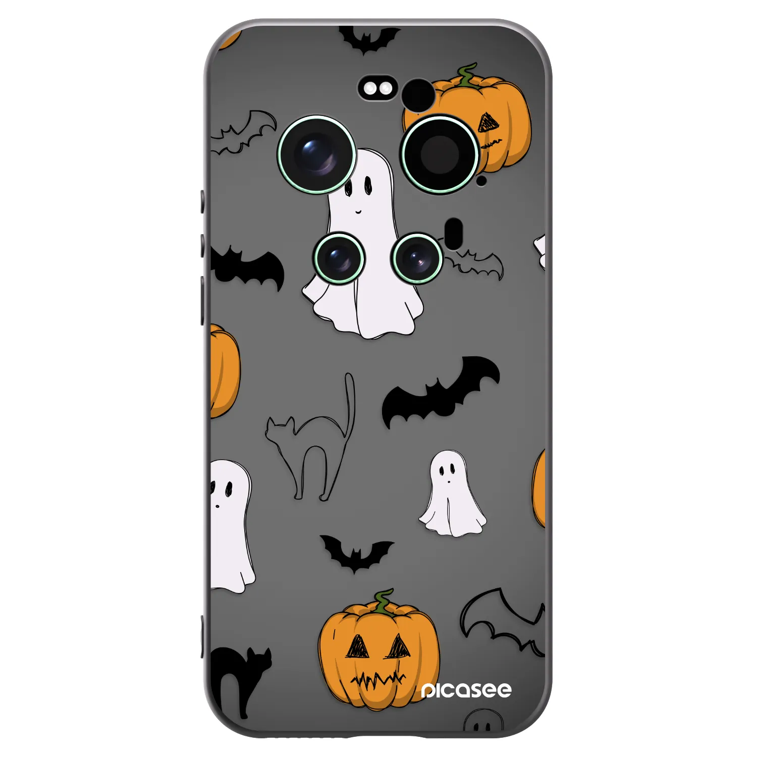 Picasee silikonowe czarne etui na Xiaomi 17 Ultra - Spooky crew