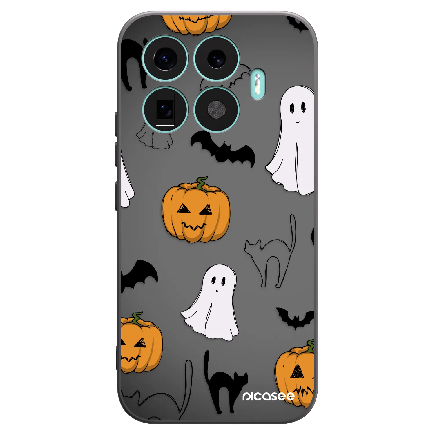 Picasee silikonowe czarne etui na Xiaomi 17T - Spooky crew