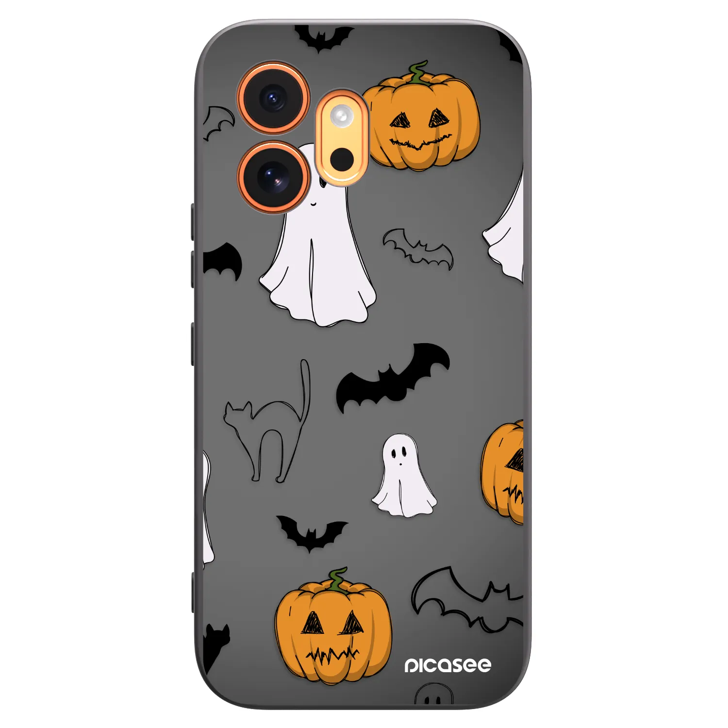 Picasee silikonowe czarne etui na Honor 600 - Spooky crew