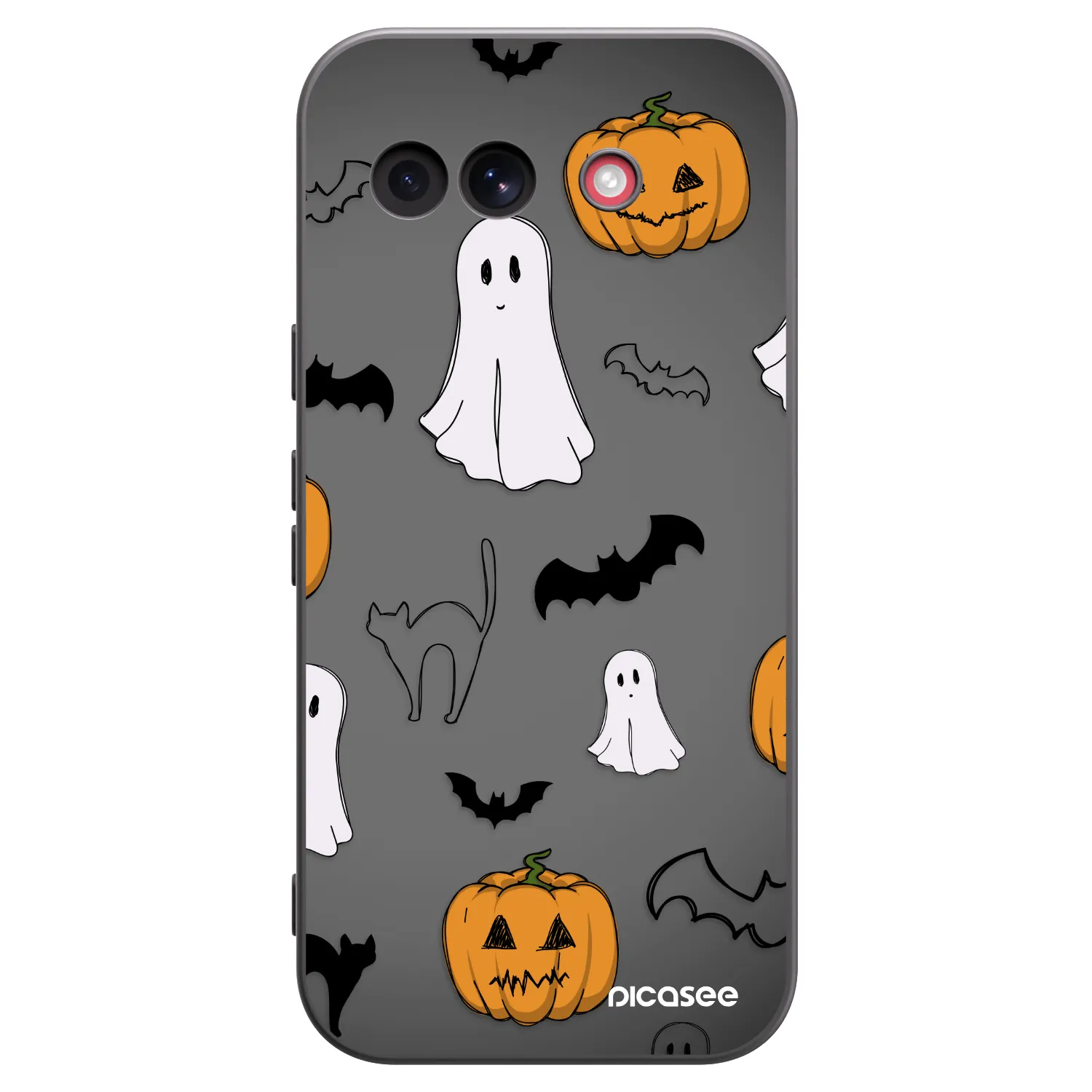 Picasee silikonowe czarne etui na Google Pixel 10a - Spooky crew