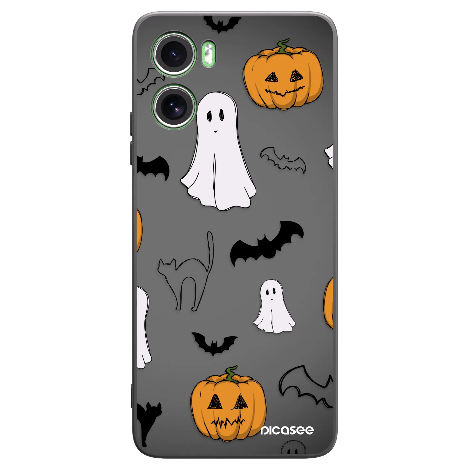 Picasee silikonowe czarne etui na Motorola Moto G06 - Spooky crew