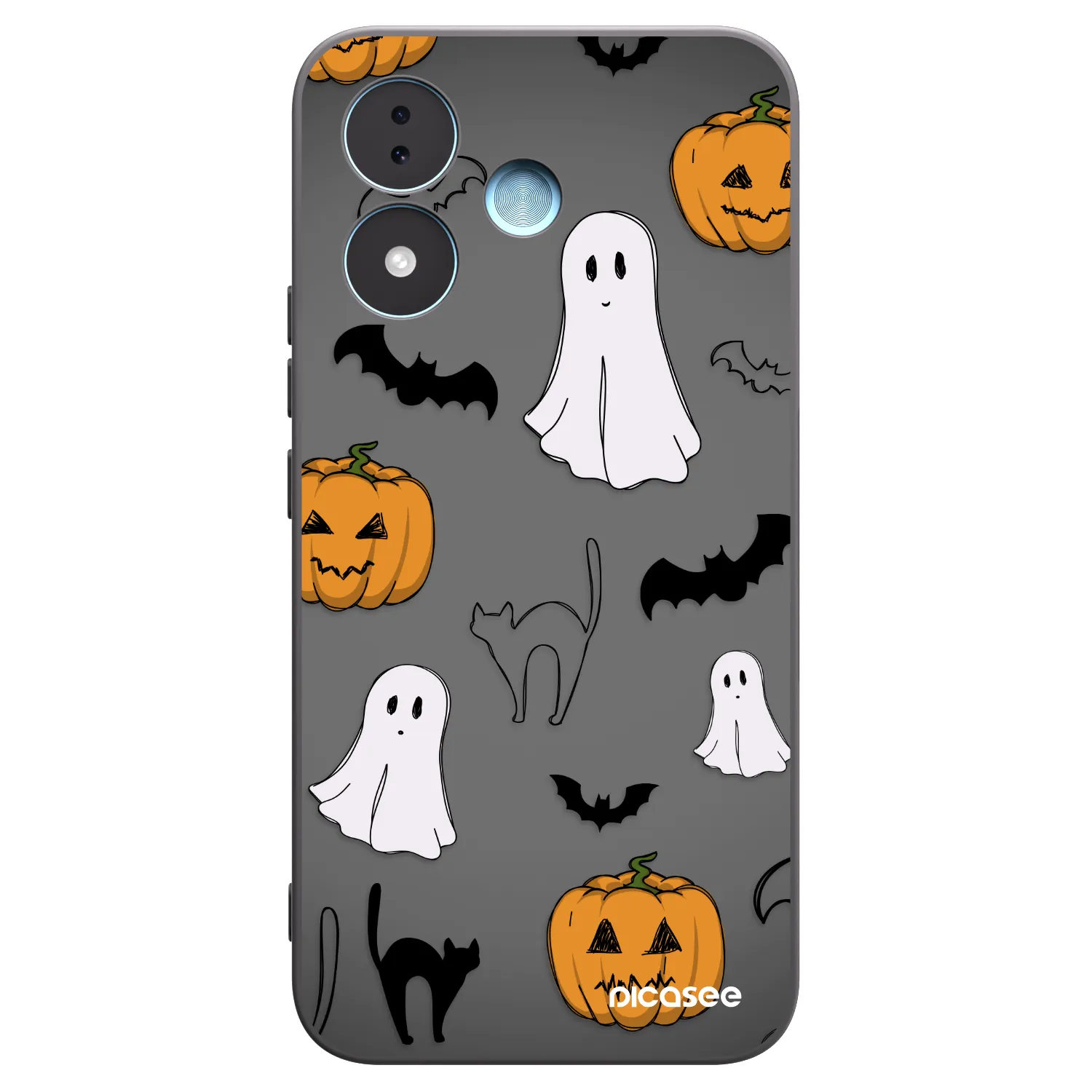 Picasee silikonowe czarne etui na Xiaomi Redmi Note 17 5G - Spooky crew