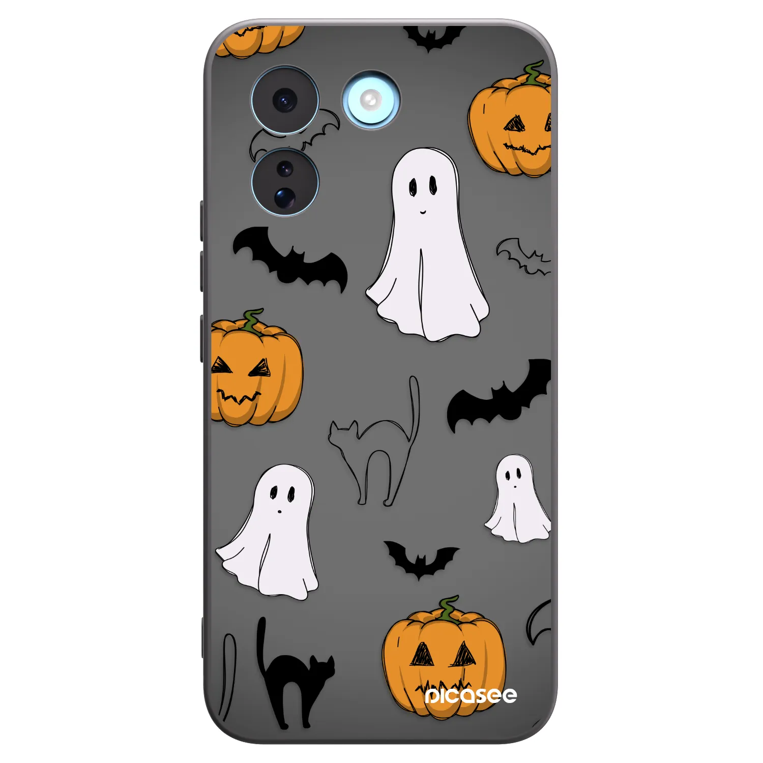 Picasee silikonowe czarne etui na Xiaomi Redmi Note 17 Pro MAX 5G - Spooky crew