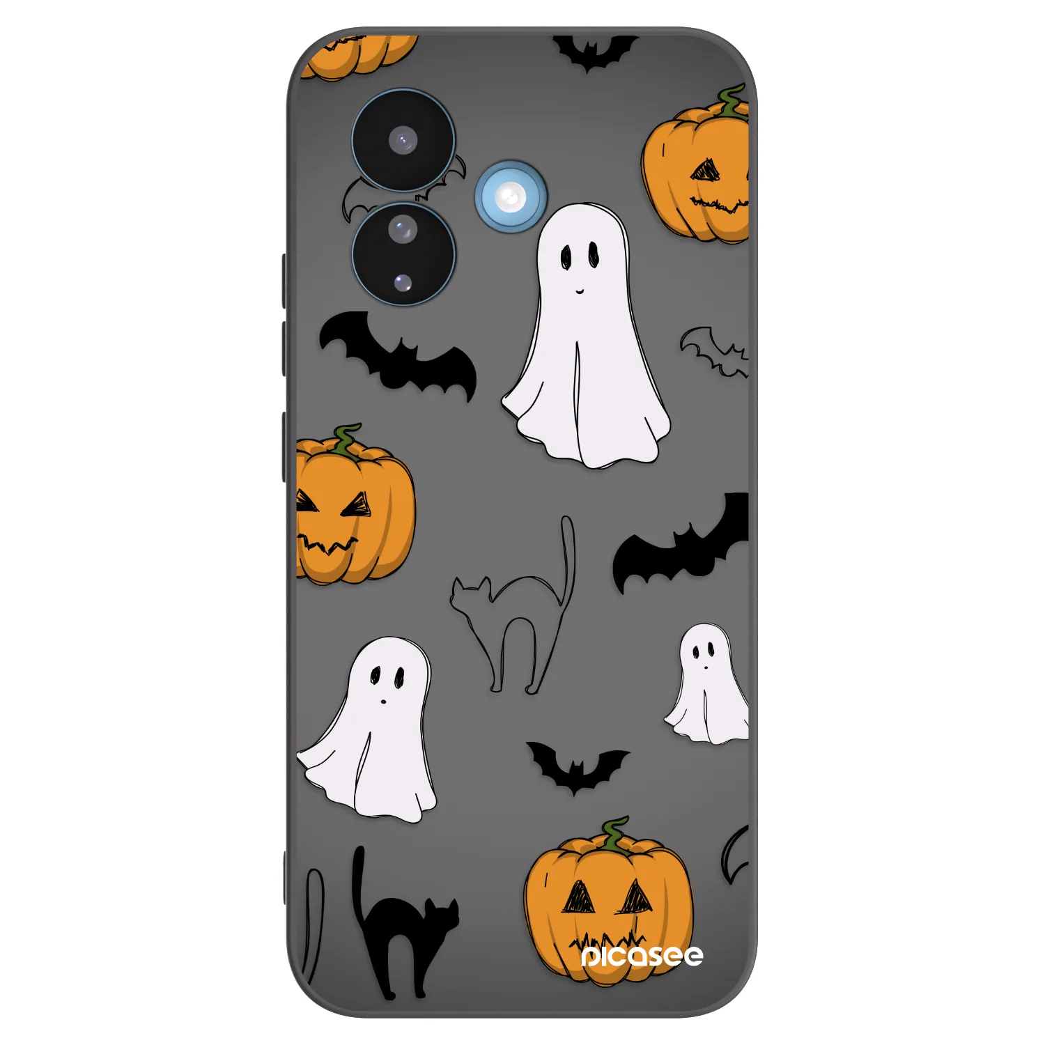Picasee silikonowe czarne etui na Xiaomi Redmi Note 17 Pro 5G - Spooky crew