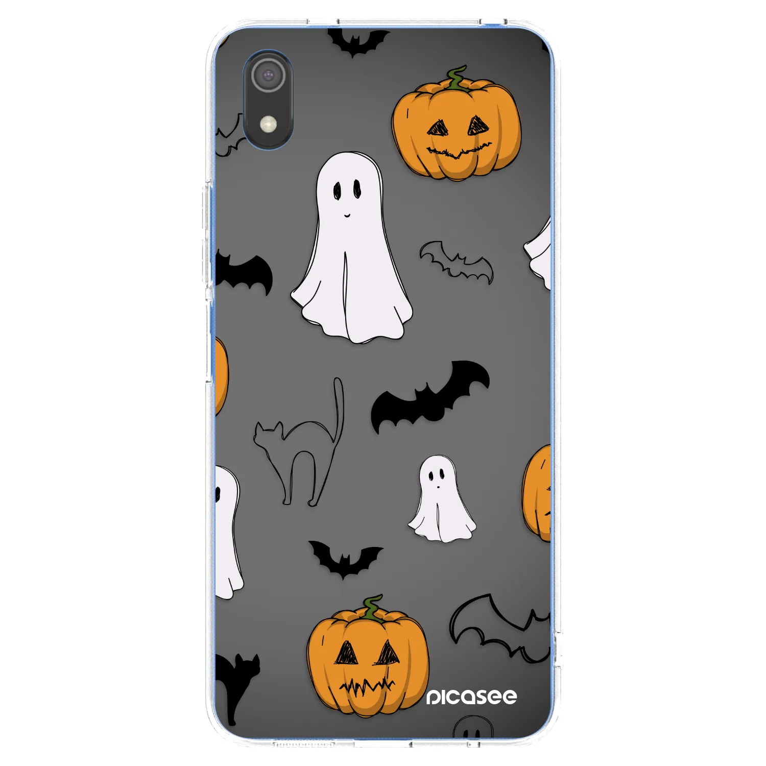 Picasee silikonowe przeźroczyste etui na Xiaomi Redmi 7A - Spooky crew